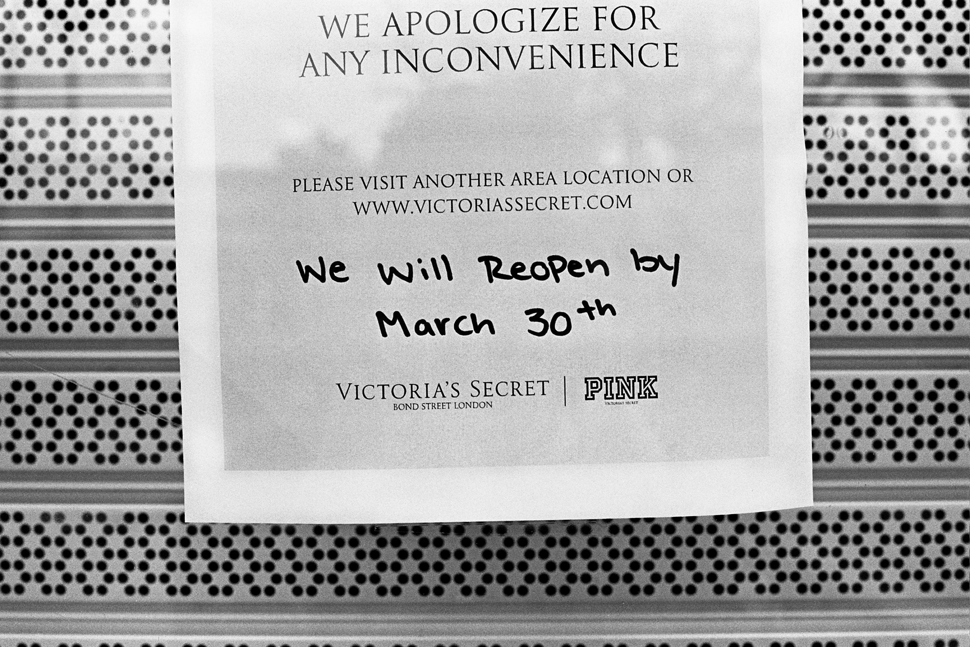 "We Will Reopen" | Film Photography | 6" x 4"