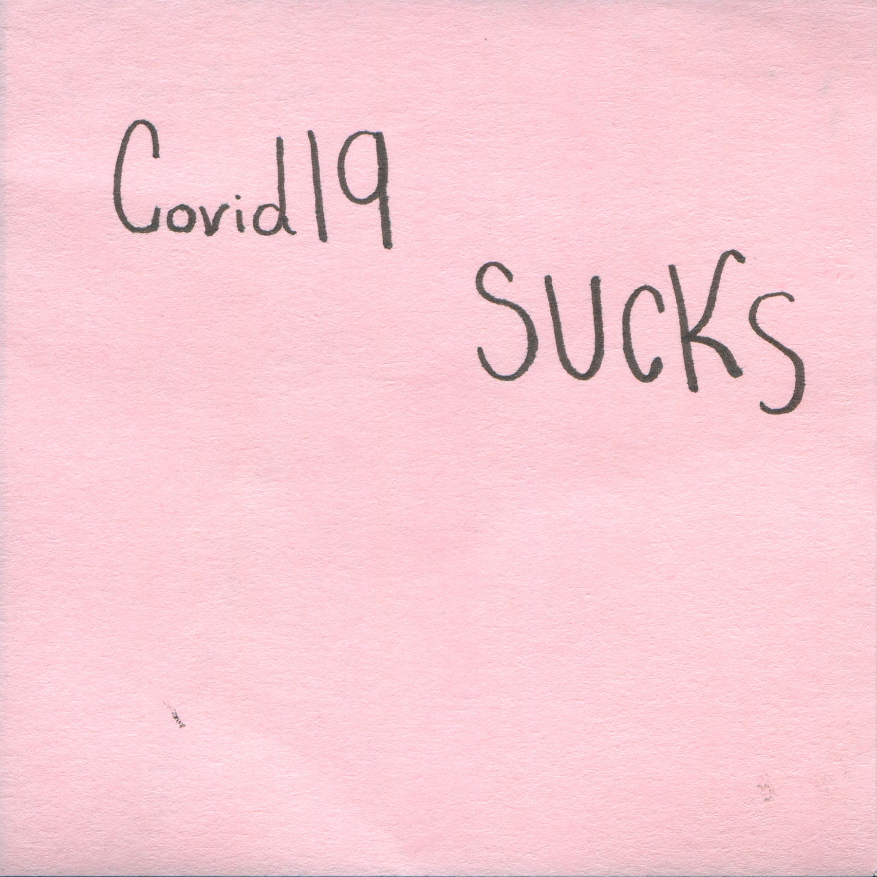 Response 21, Sticky Note and Pen, 3" x 3"