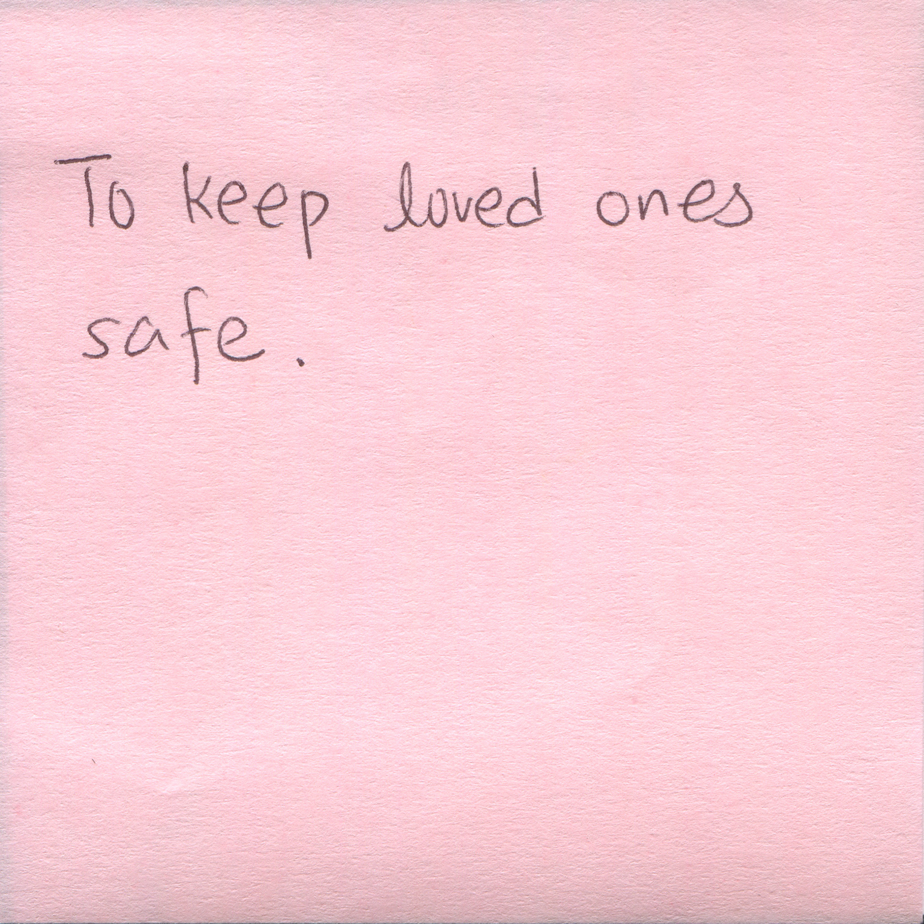 Response 45, Sticky Note and Pen, 3" x 3"