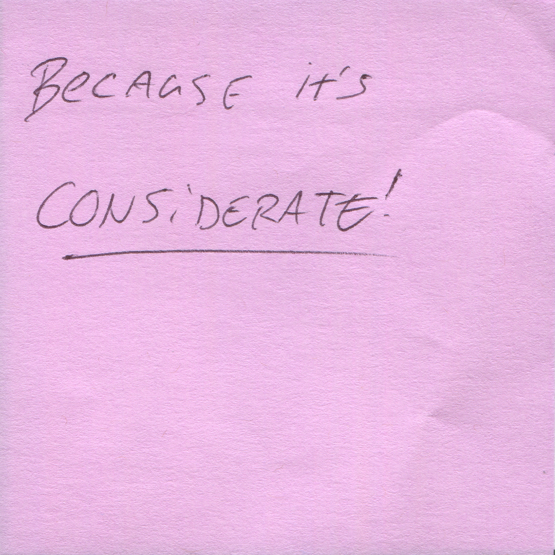 Response 38, Sticky Note and Pen, 3" x 3"