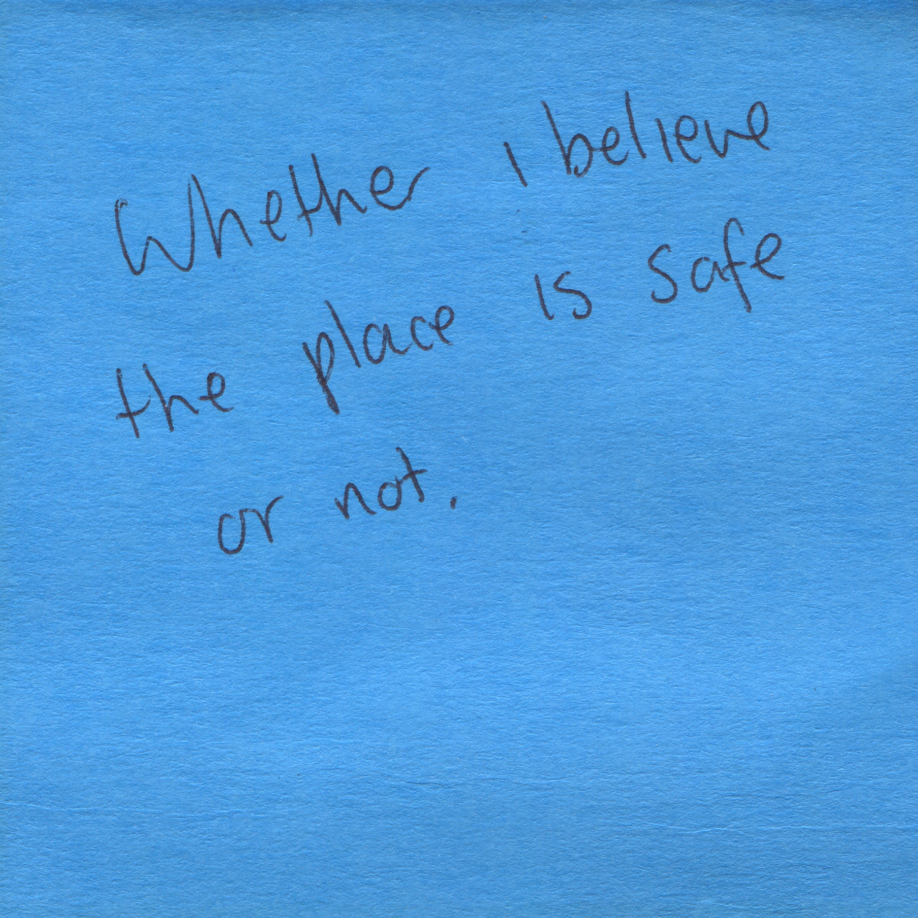 Response 23, Sticky Note and Pen, 3" x 3"