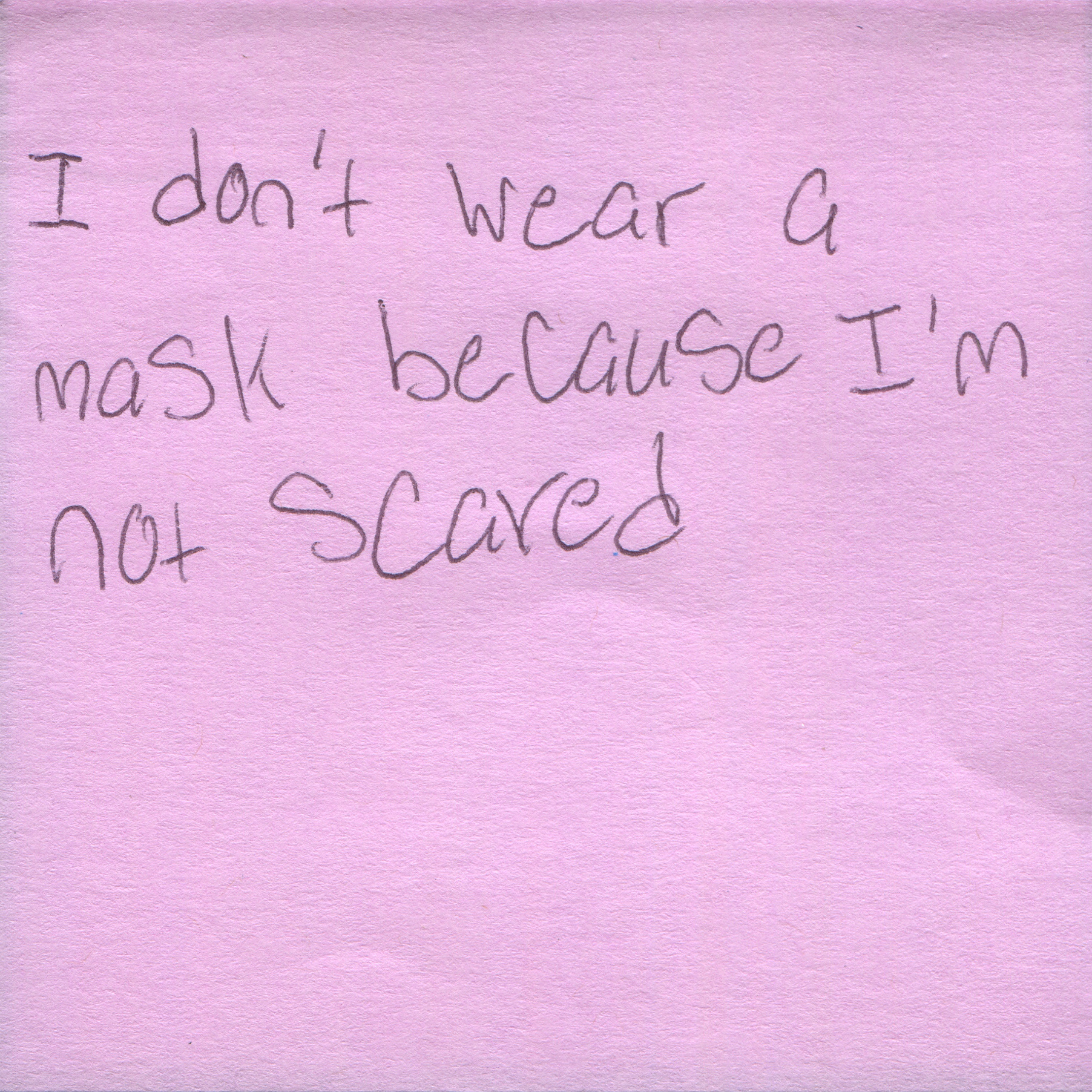 Response 12, Sticky Note and Pen, 3" x 3"