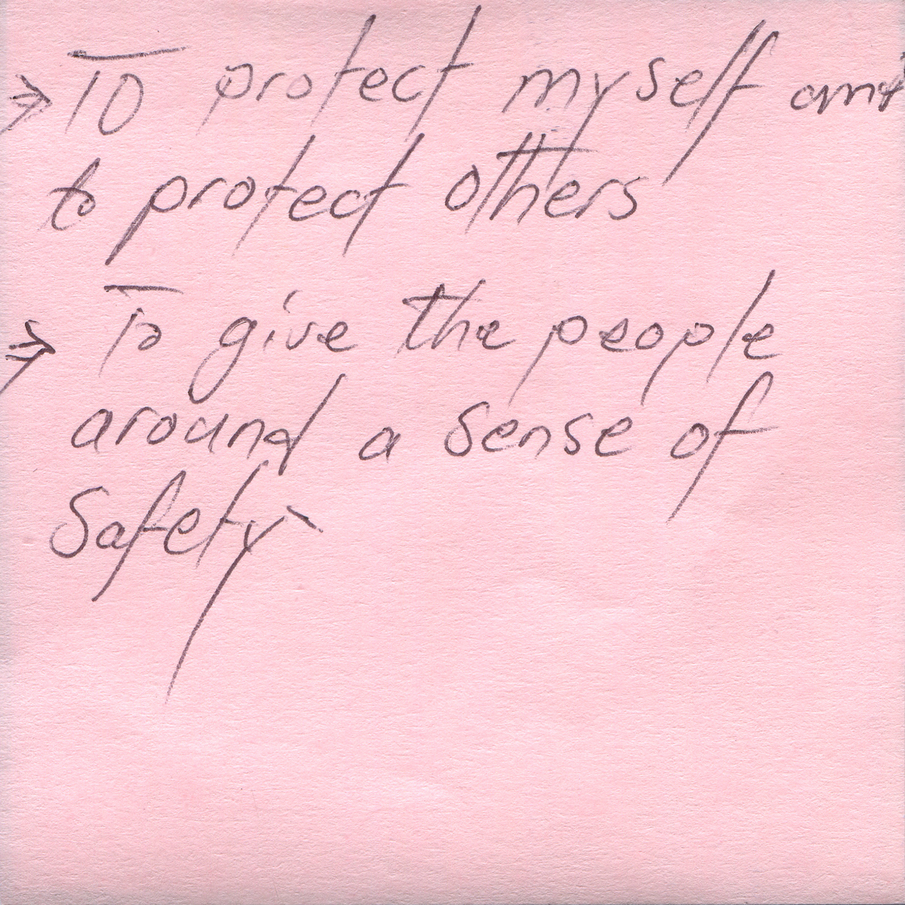 Response 53, Sticky Note and Pen, 3" x 3"