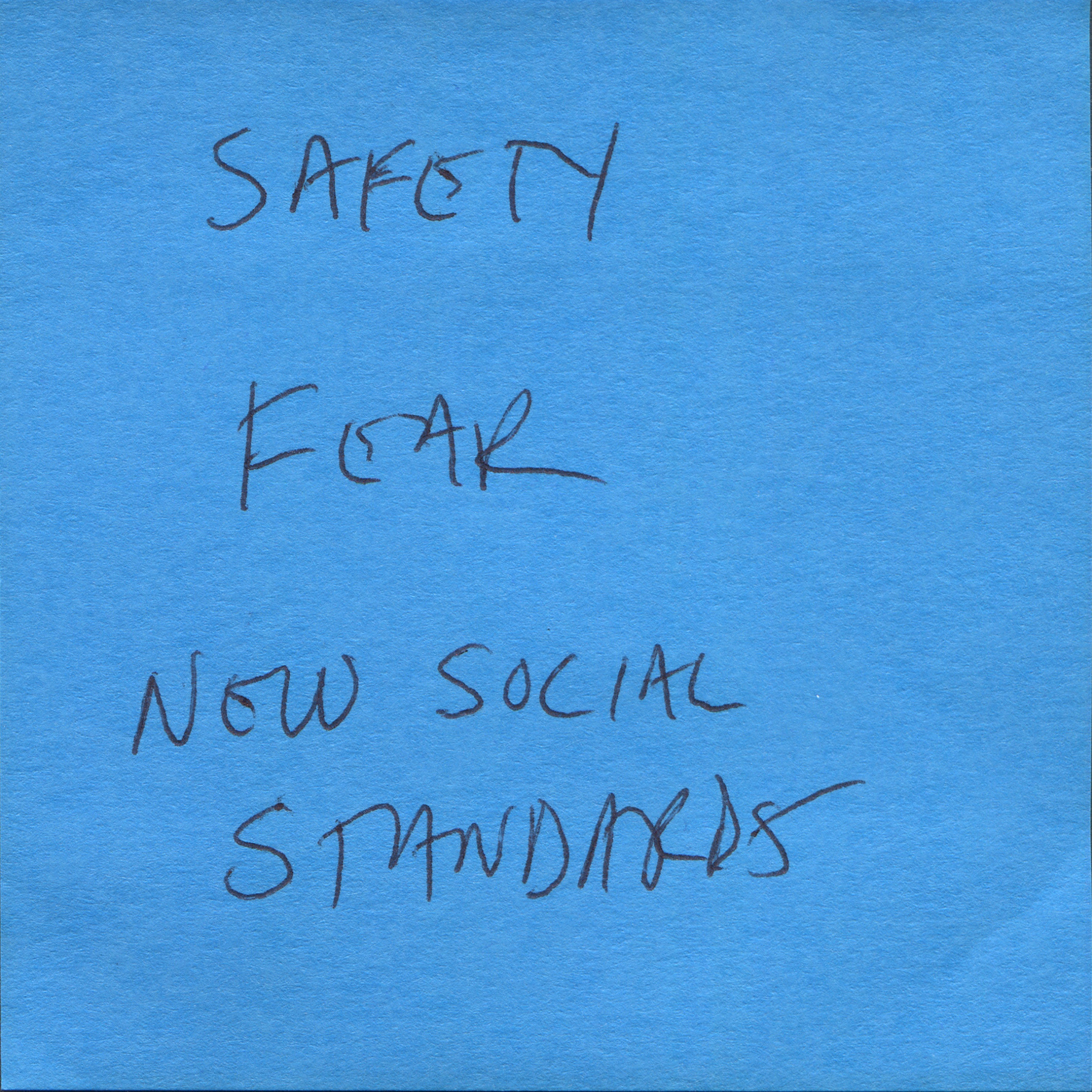 Response 36, Sticky Note and Pen, 3" x 3"