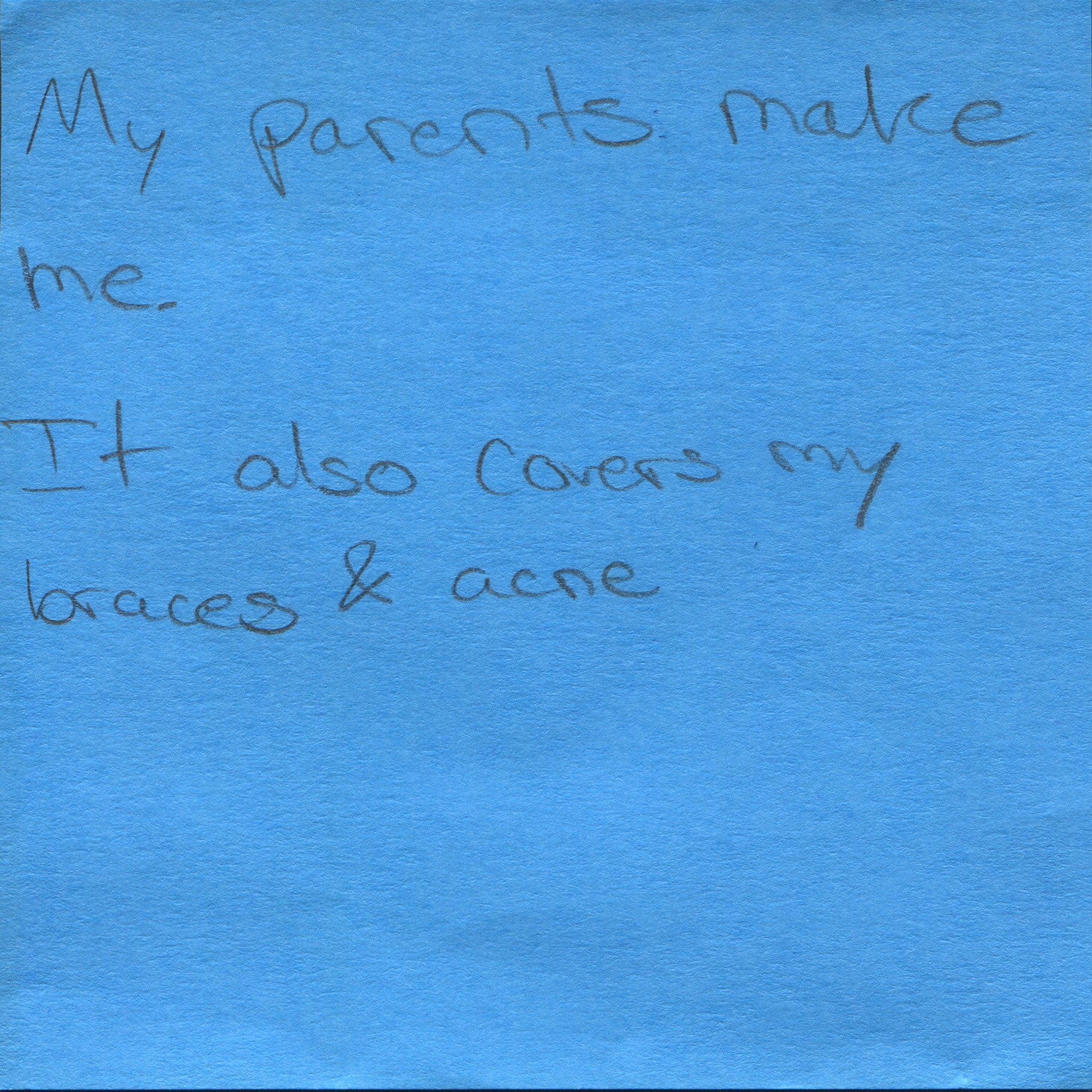 Response 59, Sticky Note and Pen, 3" x 3"