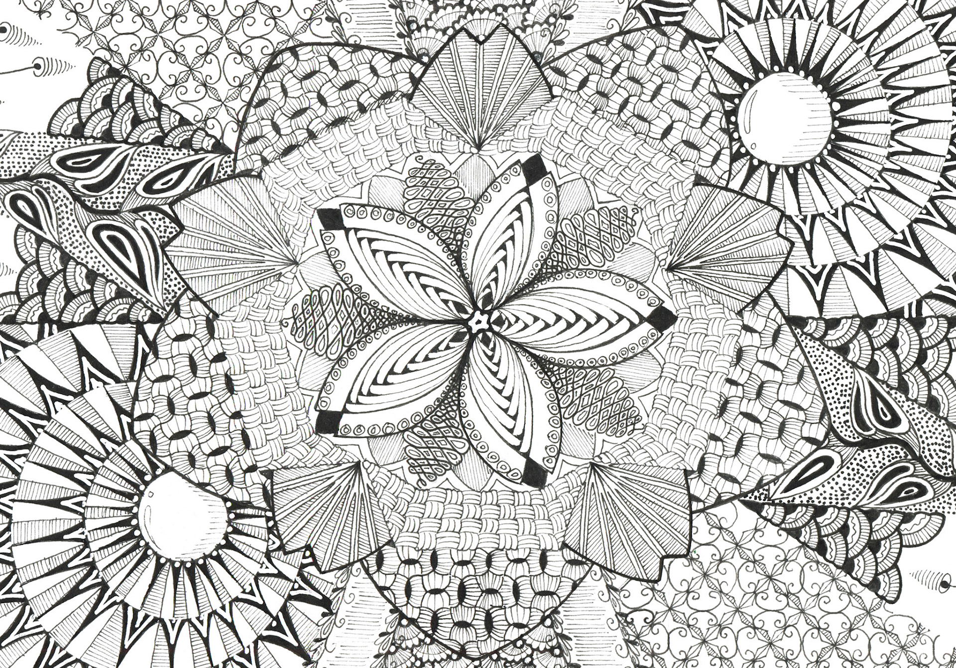 Zentangle II - Micron Pen on Canson Mixed Media