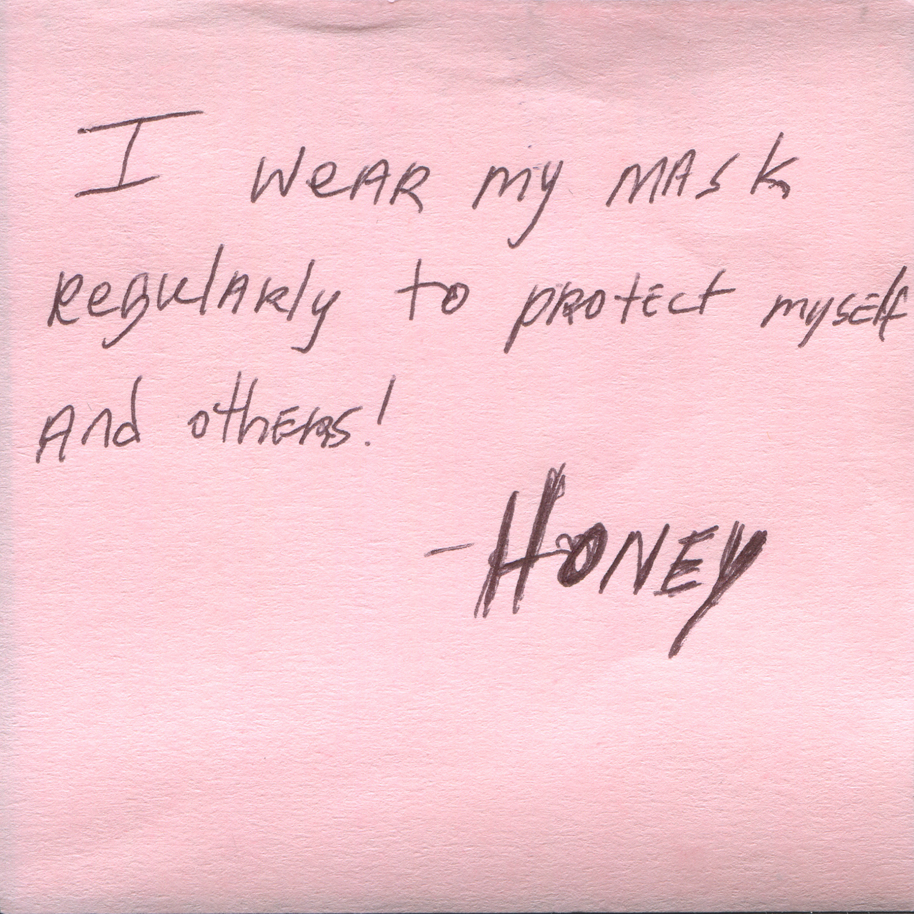 Response 41, Sticky Note and Pen, 3" x 3"