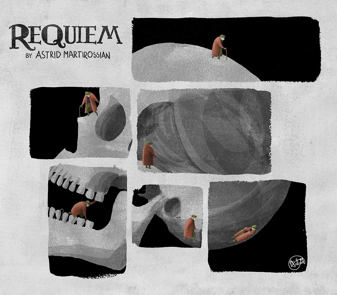 REQUIEM, wordless poetic comic about an old man on a journey to peaceful death