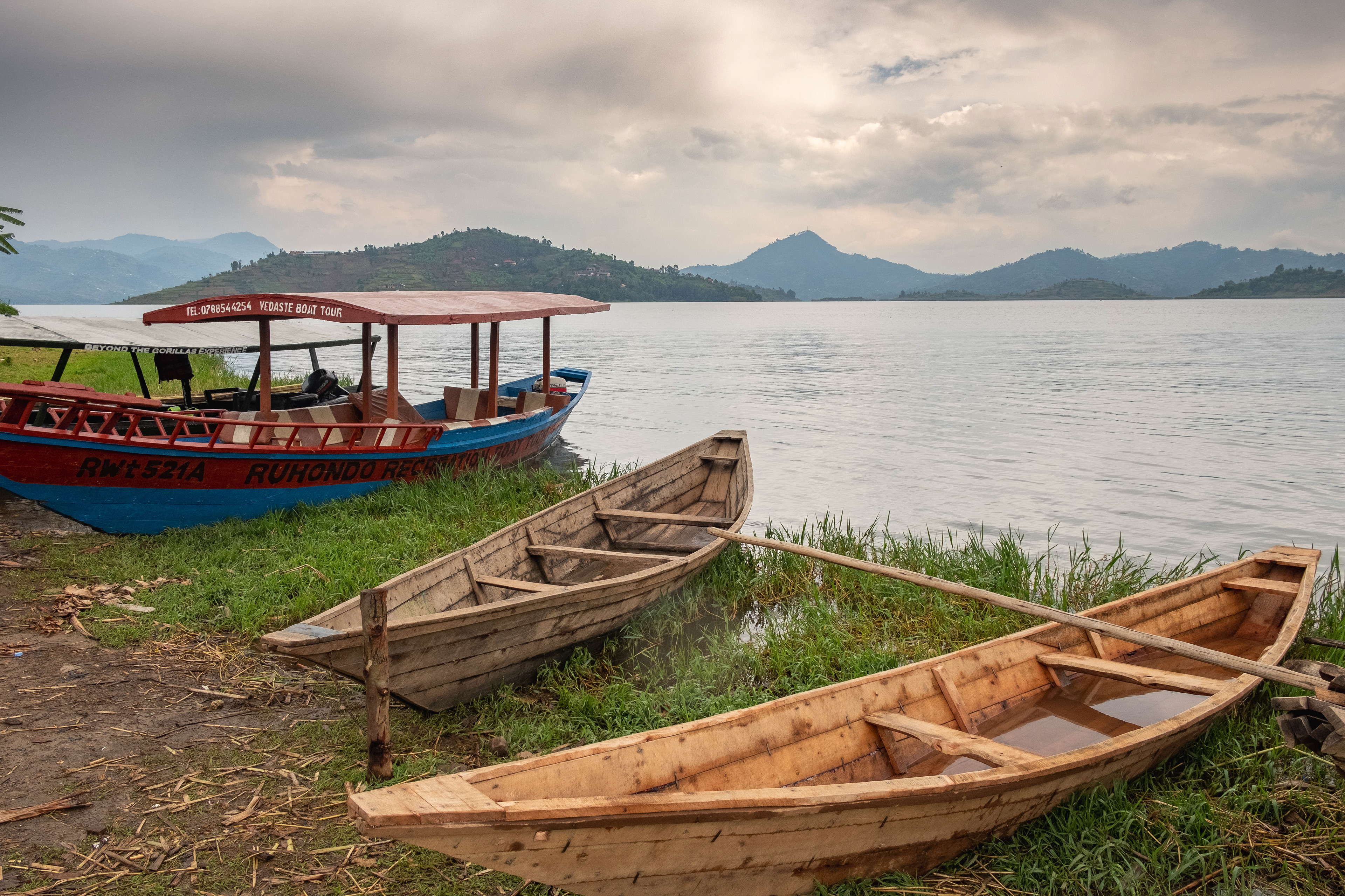 Boats on Lake Kivu
