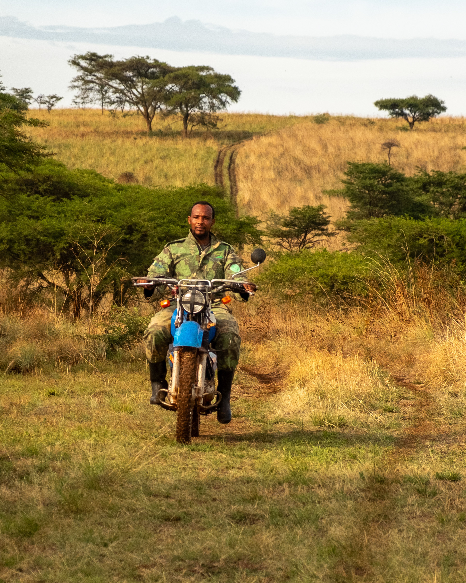 Park Ranger driving motorbike