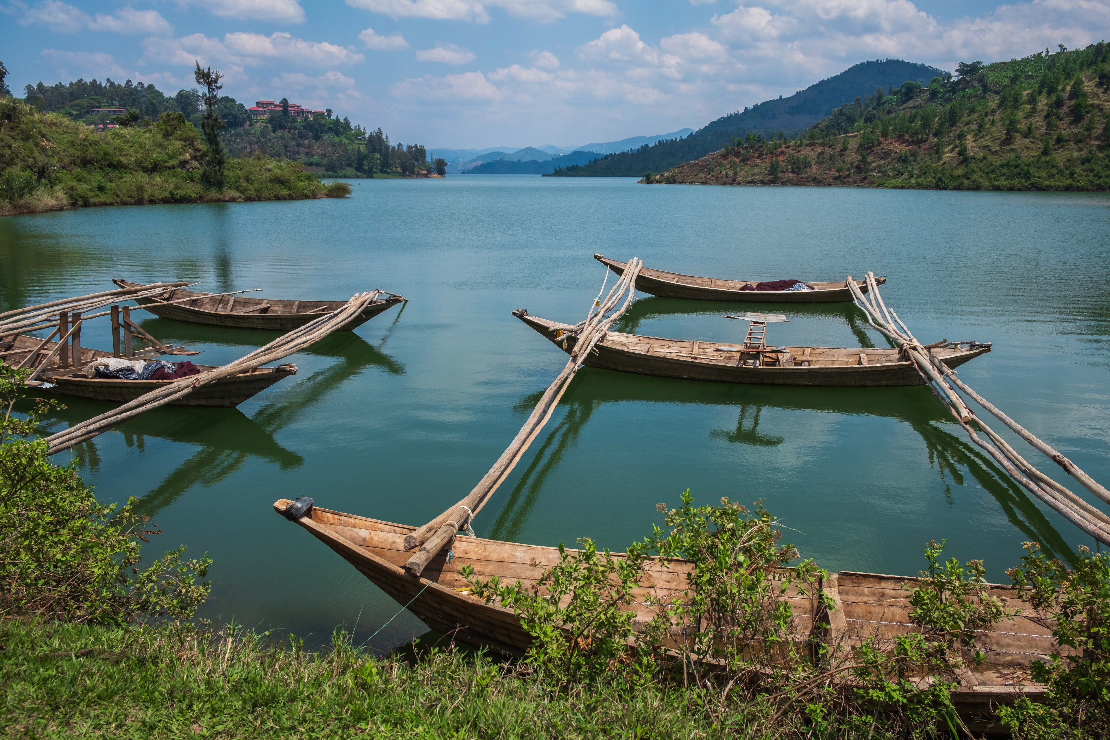 Fishing Boats on Lake