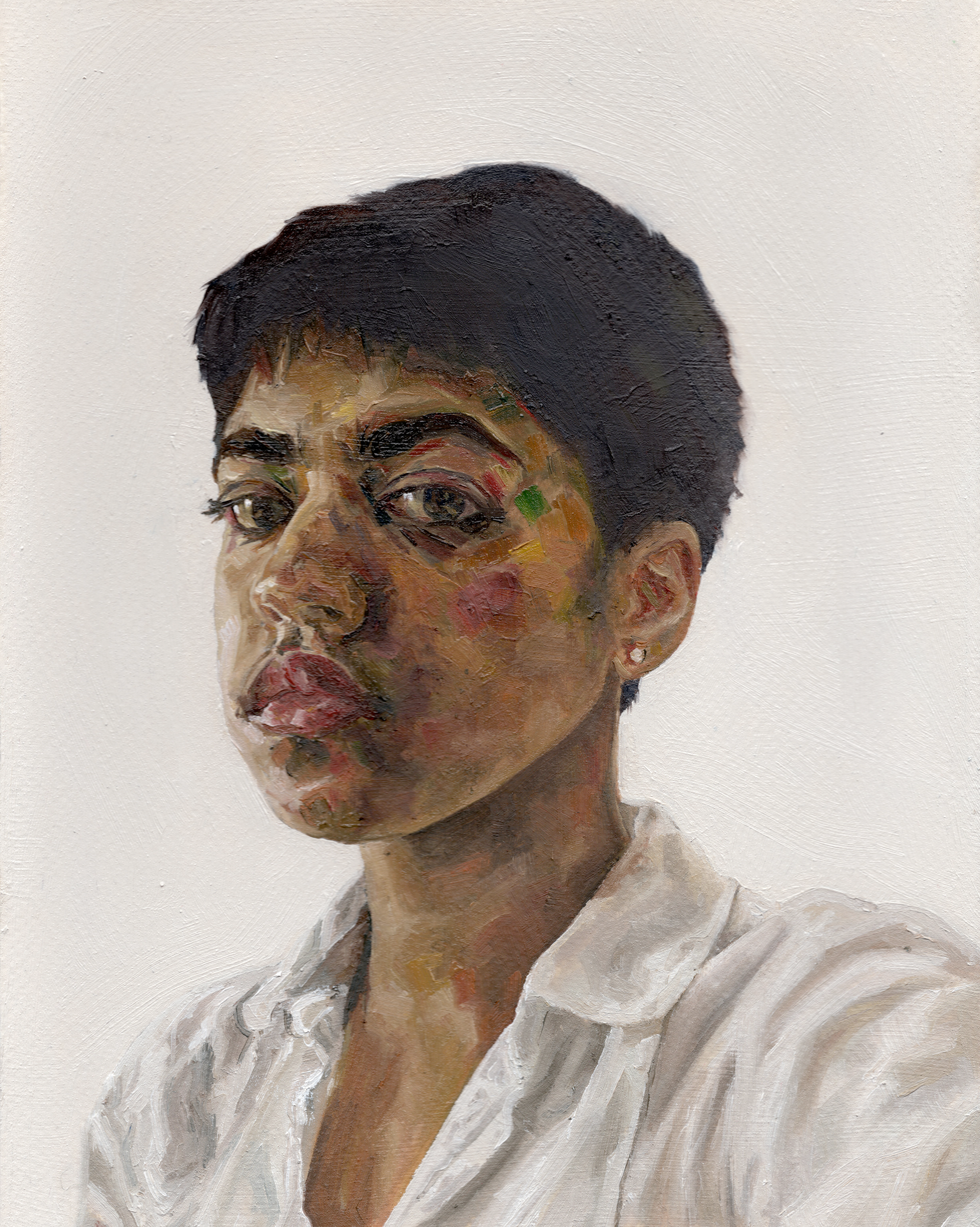 Sneha. 28 x 21 cm. Oil on paper (2020)