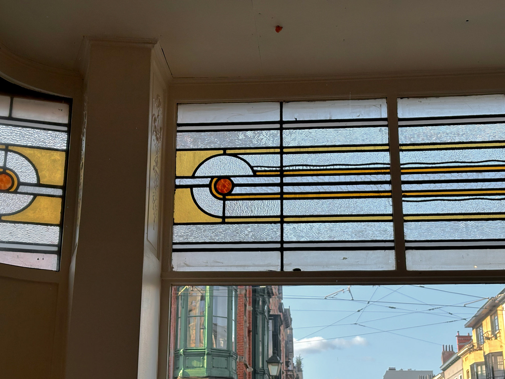 Stained Glass at Grain Bakery / Chaussée de Charleroi, Brussels