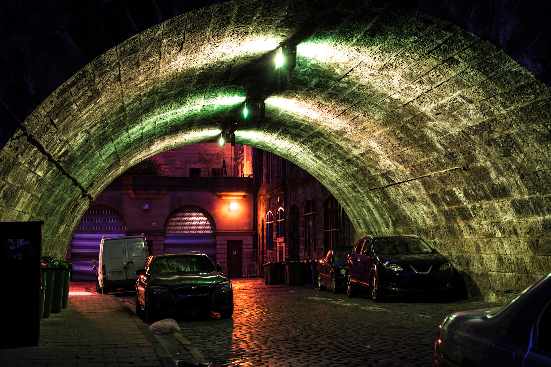 Luces nocturnas en Edimburgo - Escocia