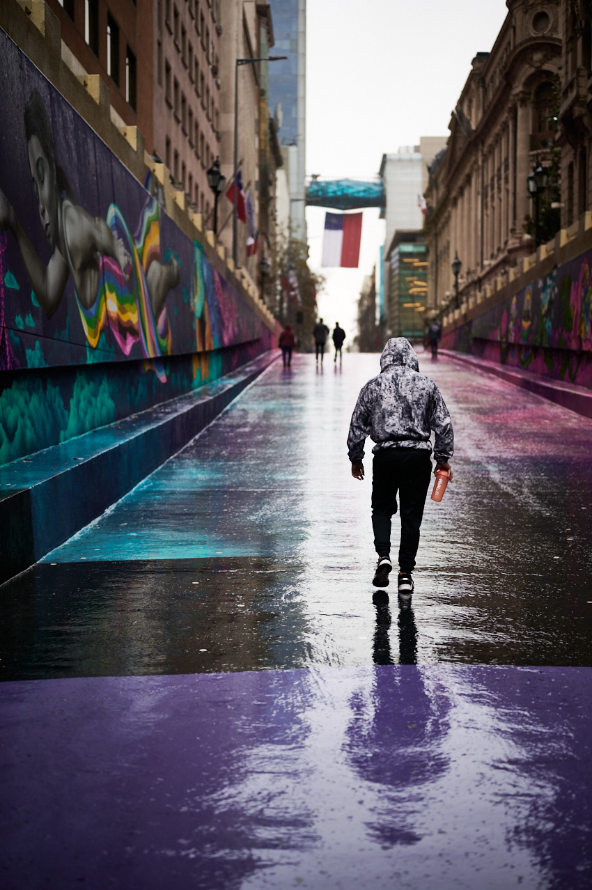 Lluvia sobre color - Santiago