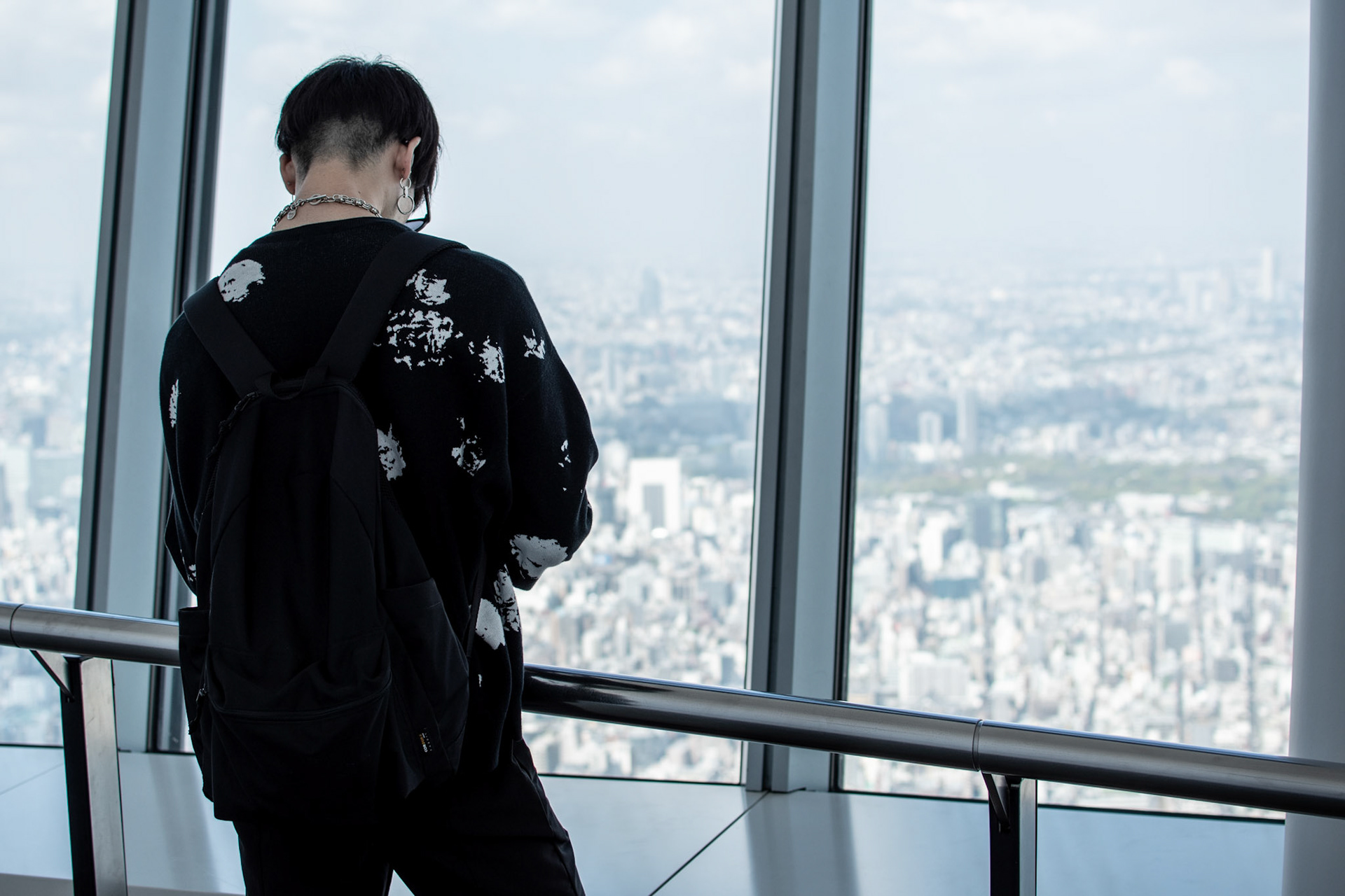 Visitante en Skytree - Tokyo, Japón