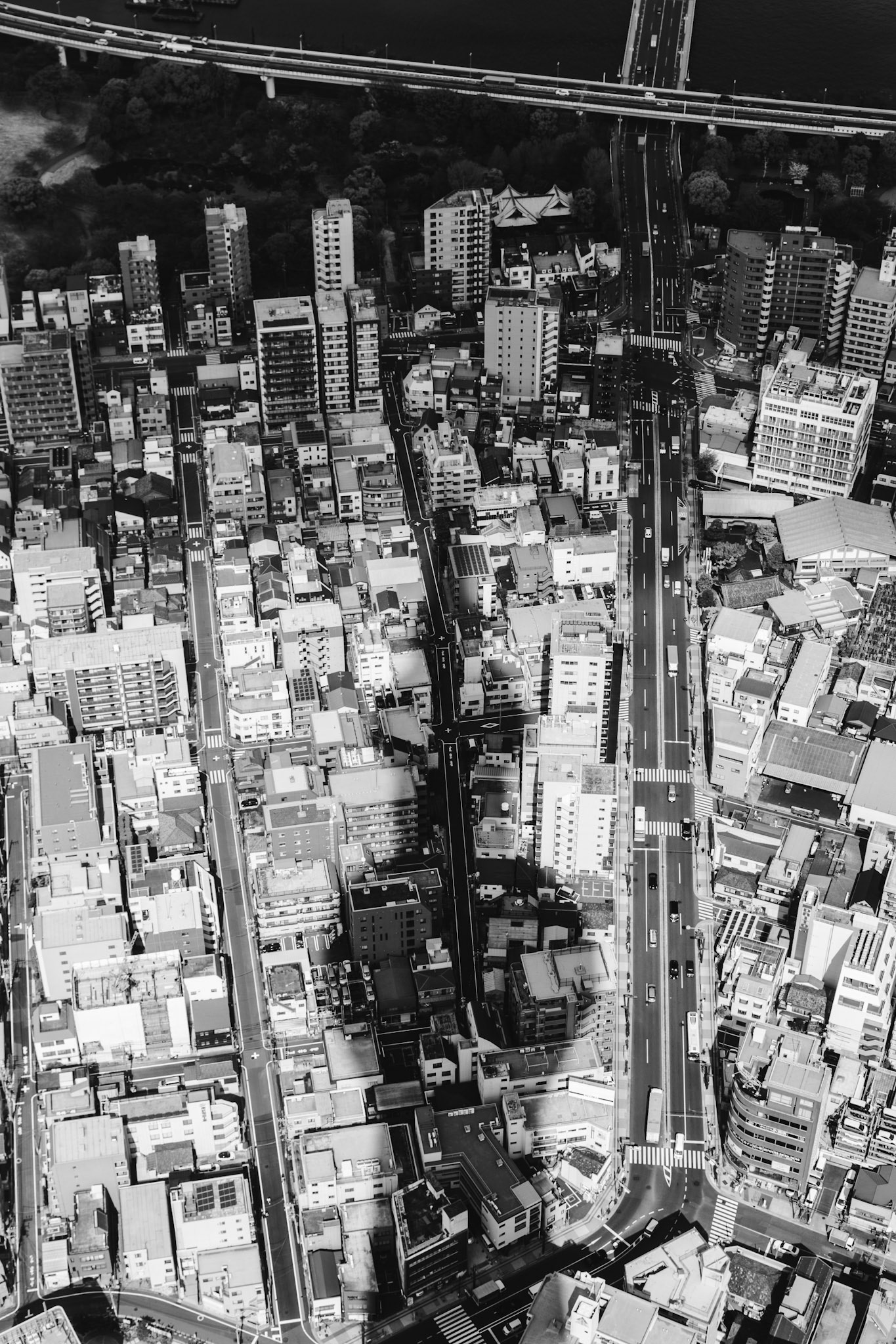 Sombra del Skytree sobre Tokyo, Japón