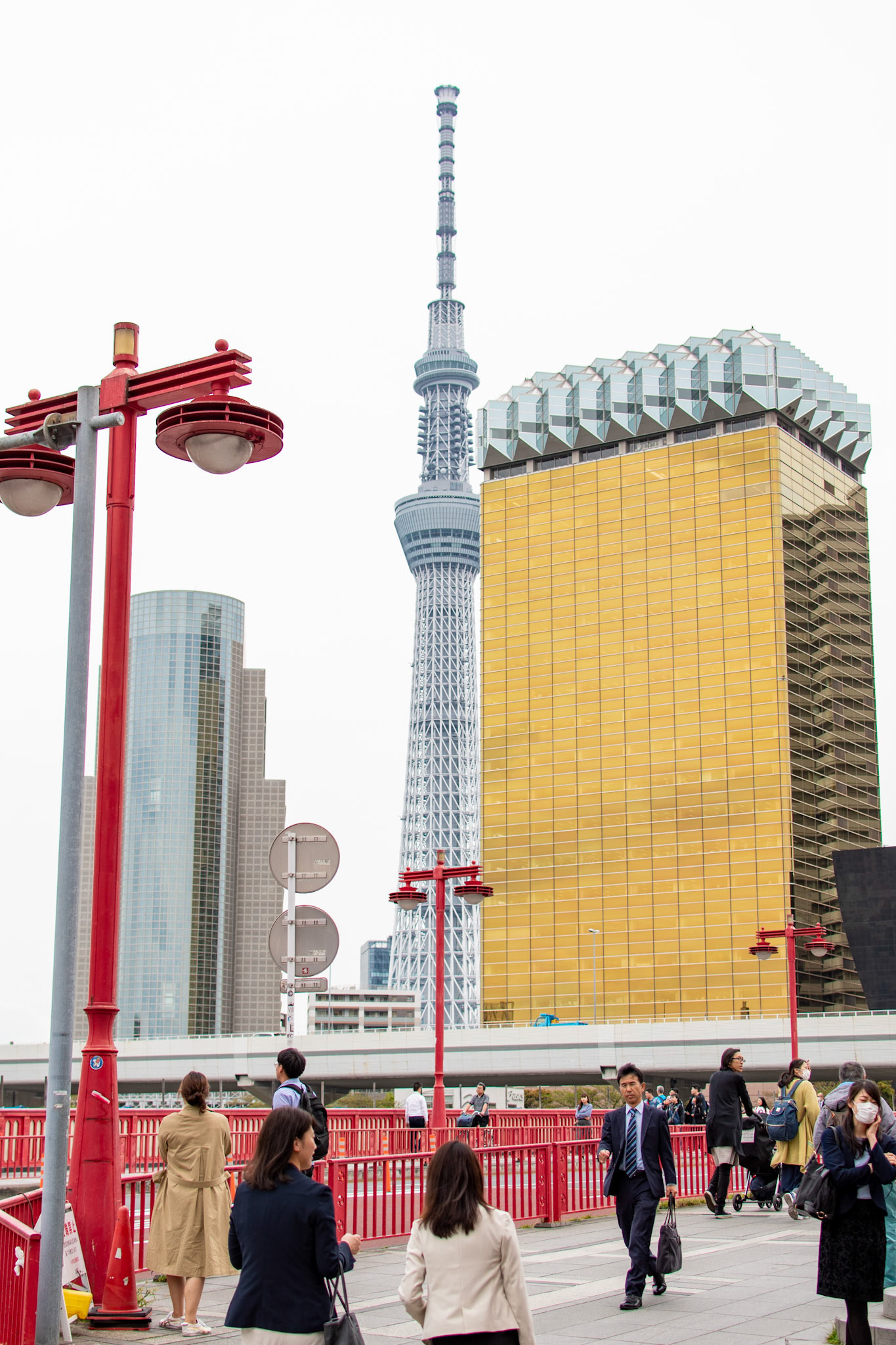 Skytree desde Asakusa en Tokyo, Japón