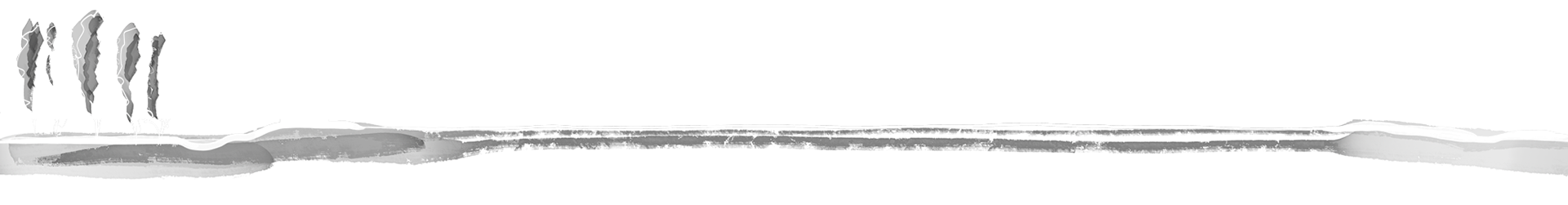 Handskizze: minimalistische Schnittzeichnung durch die Donau und den Würfeln am Rande, um die Weite zu symbolisieren