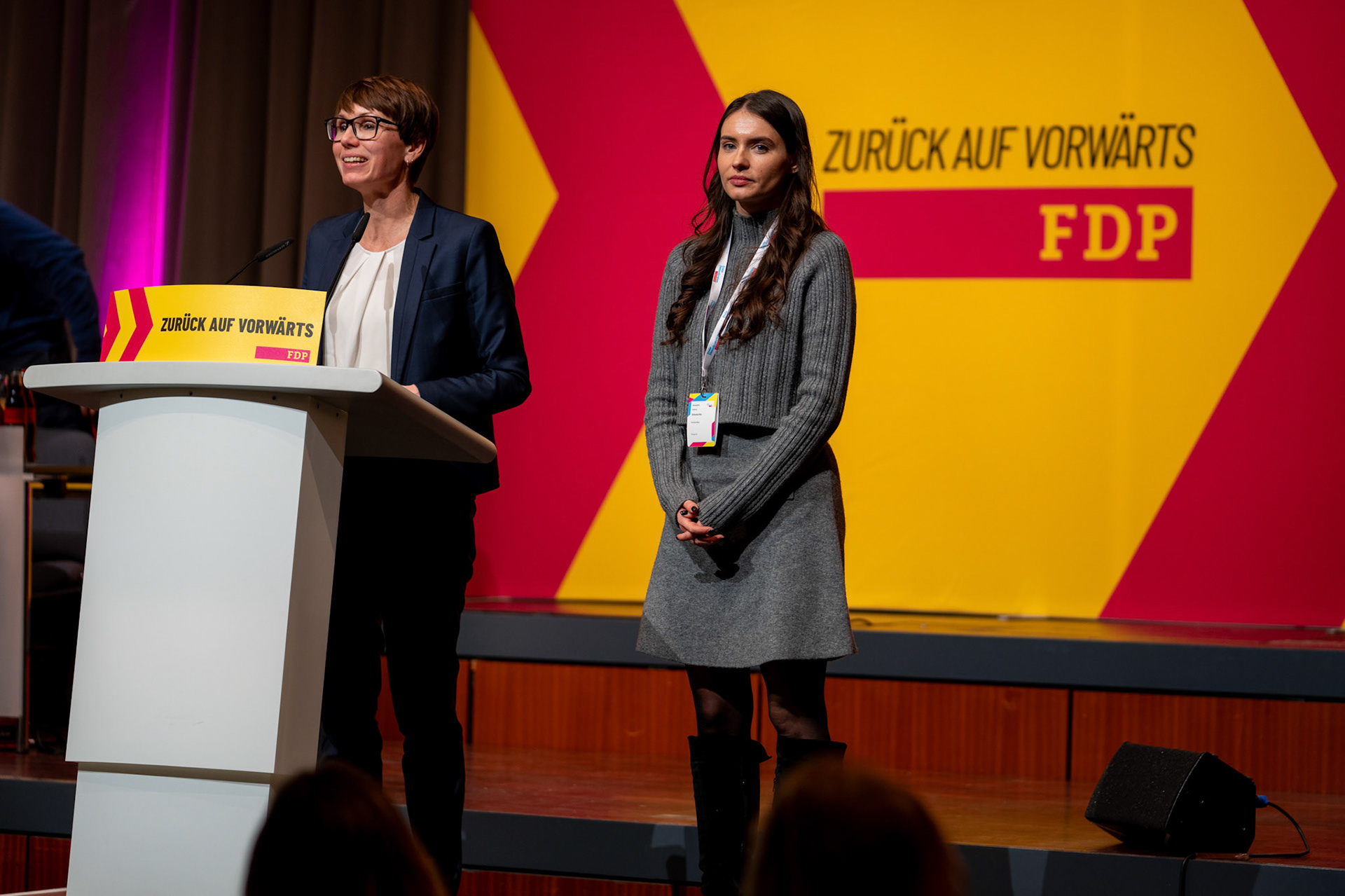 Generalsekretärin Judith Skudelny mit Rebecca Schumacher