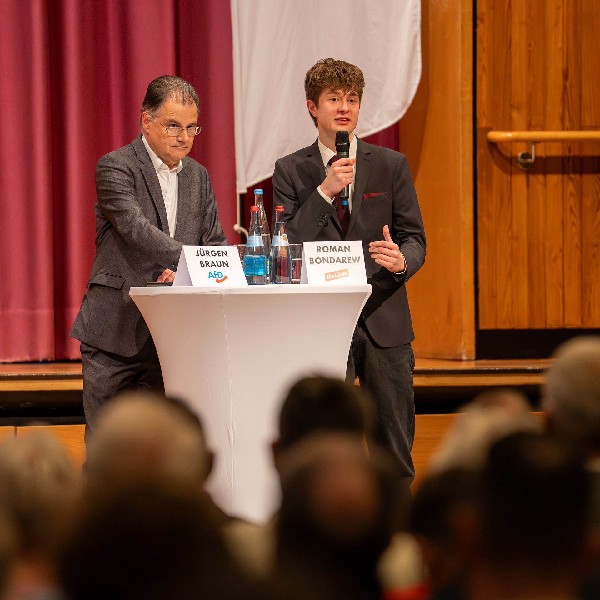 Am 4. Februar 2026 in der Hermann-Schwab-Halle in Winnenden. Podiumsdiskussion zur Landtagswahl in Baden-Württemberg vom VDS (Verband der Selbständigen Winnenden).