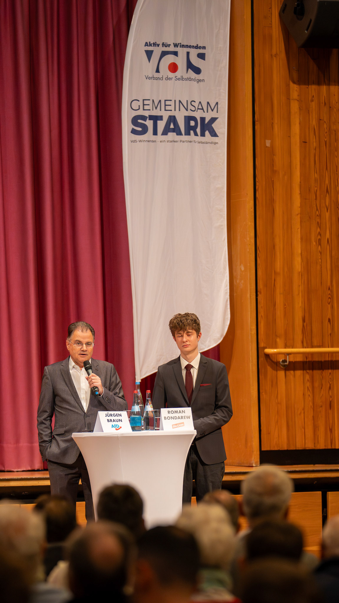 Jürgen Braun (AFD) bei der Podiumsdiskussion des VDS