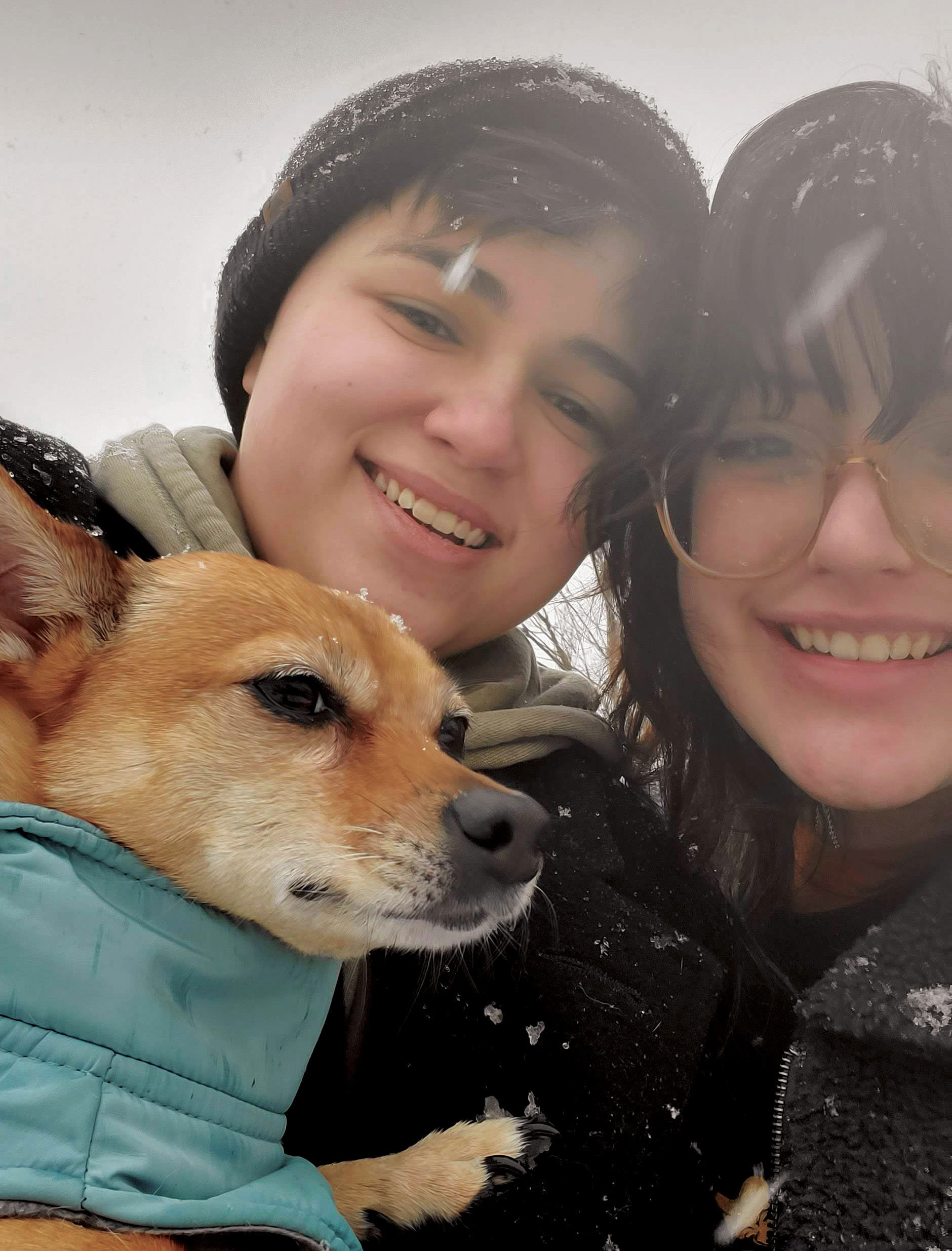 Me, my partner (Haley) and our dog (Jojo)