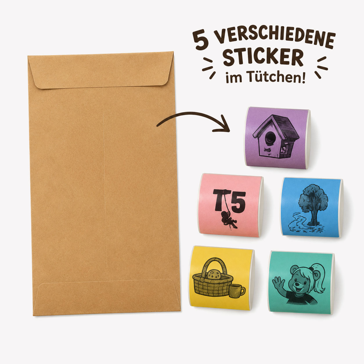Stickertüte a 5 Sticker | 1,00 €