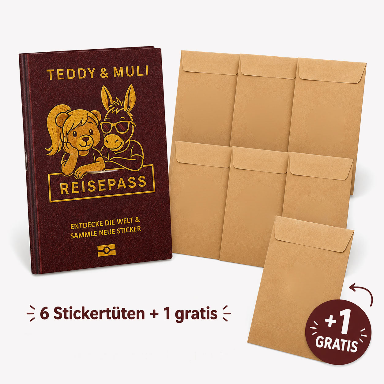 Reisepass-Bundle (Reisepass+7 Stickertüten) | 10,00 €