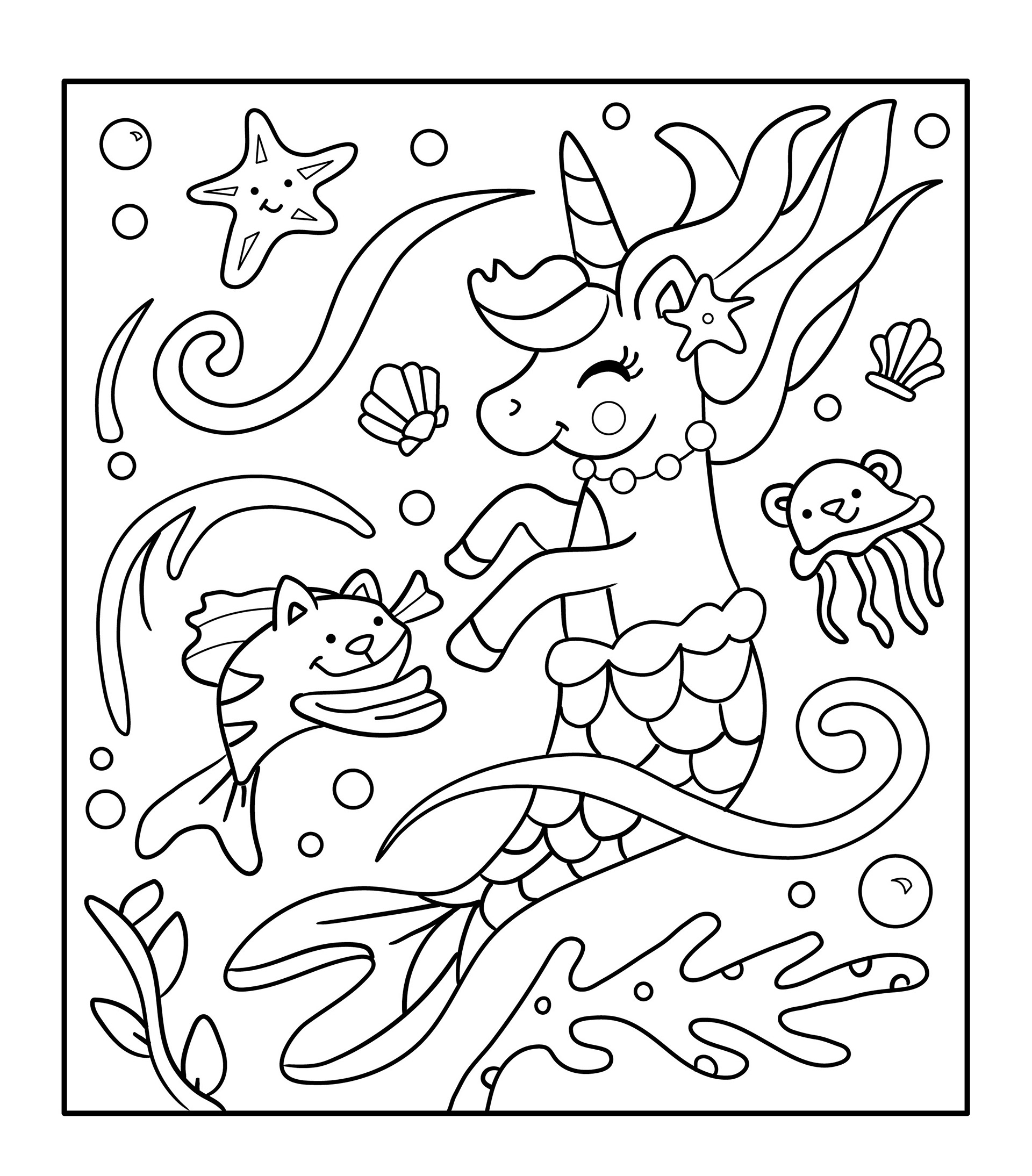 Paint By Numbers Mermaid Pets Wall Art