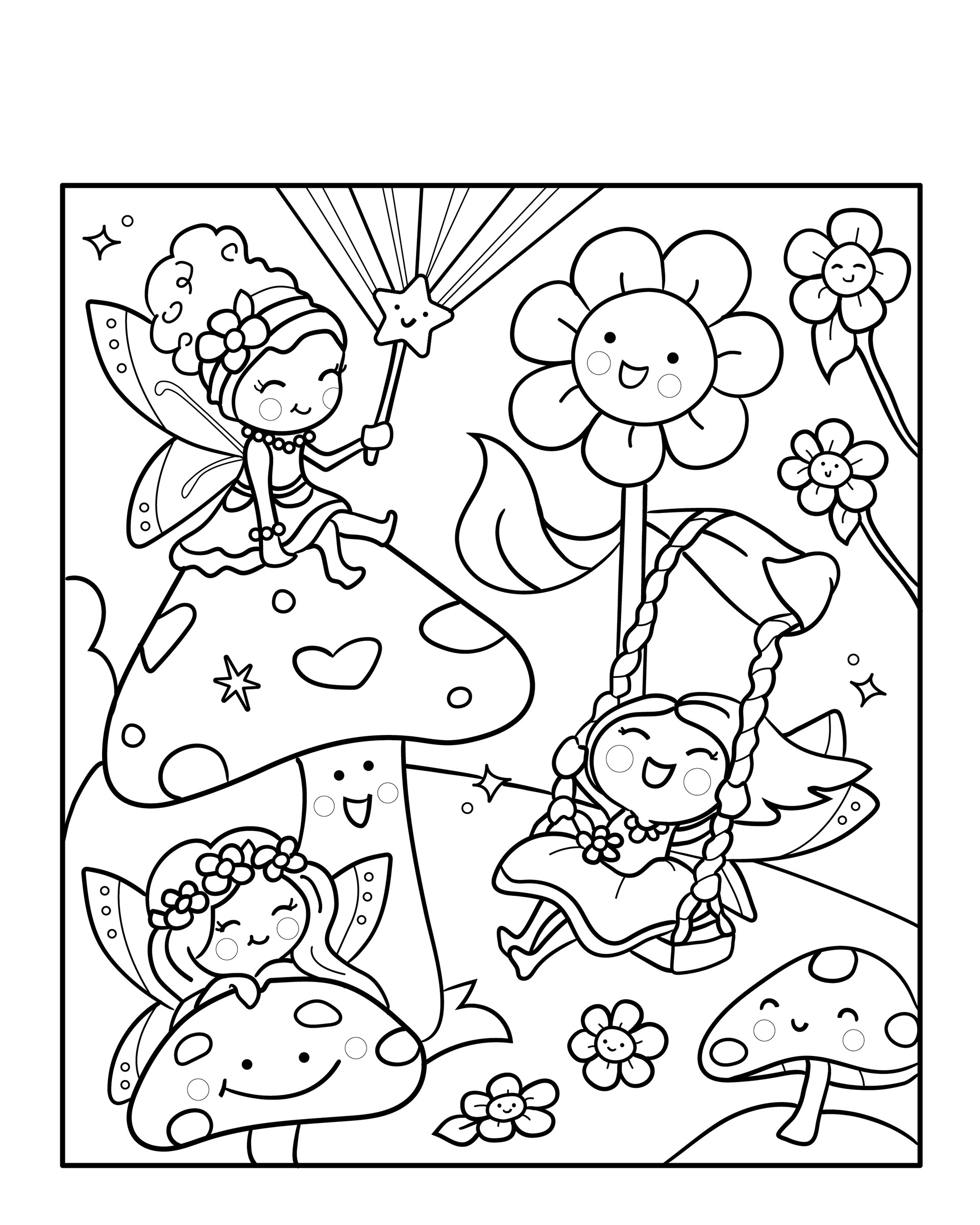 Paint by Numbers Fairy Friends Wall Art