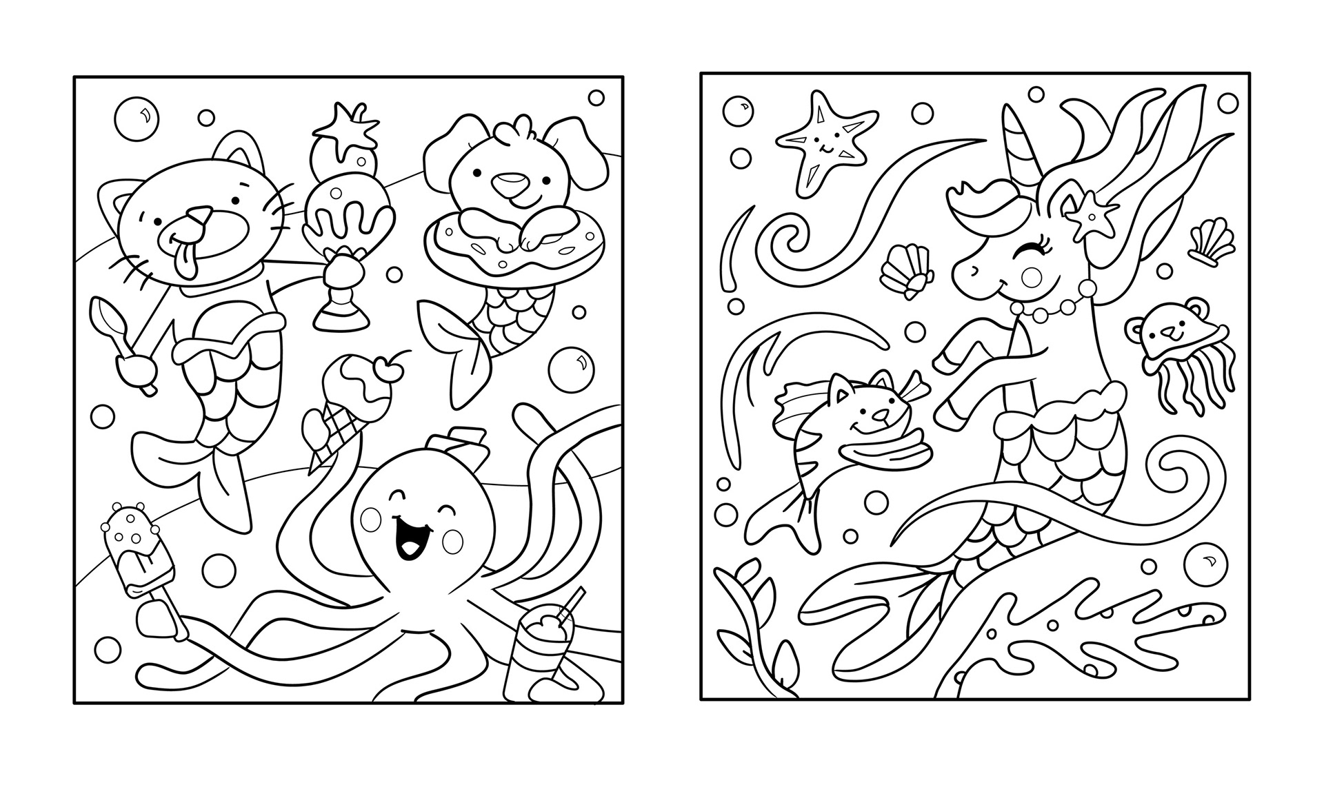 Paint By Numbers Mermaid Pets Wall Art