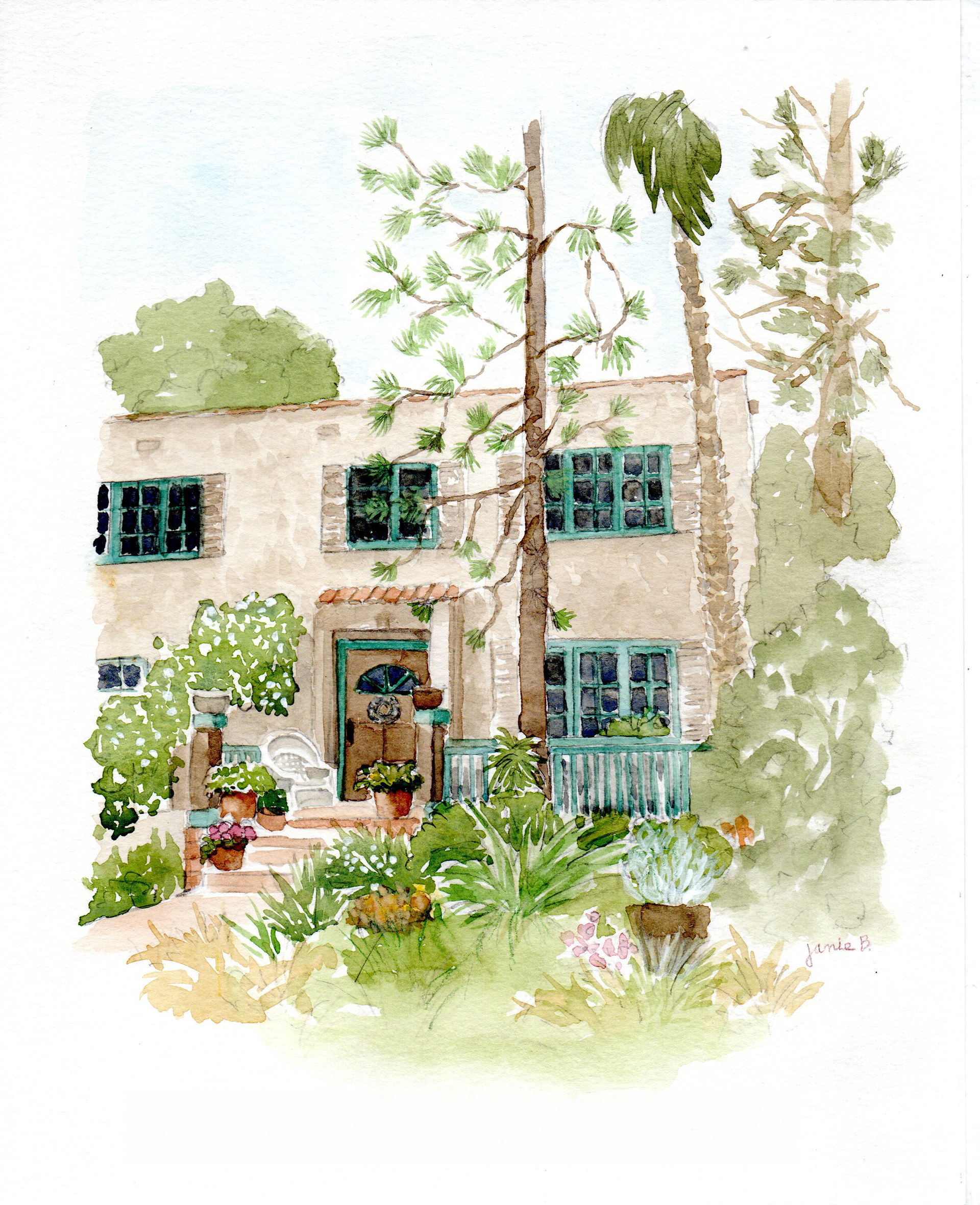 Homes in Memoriam 8x10 Watercolor