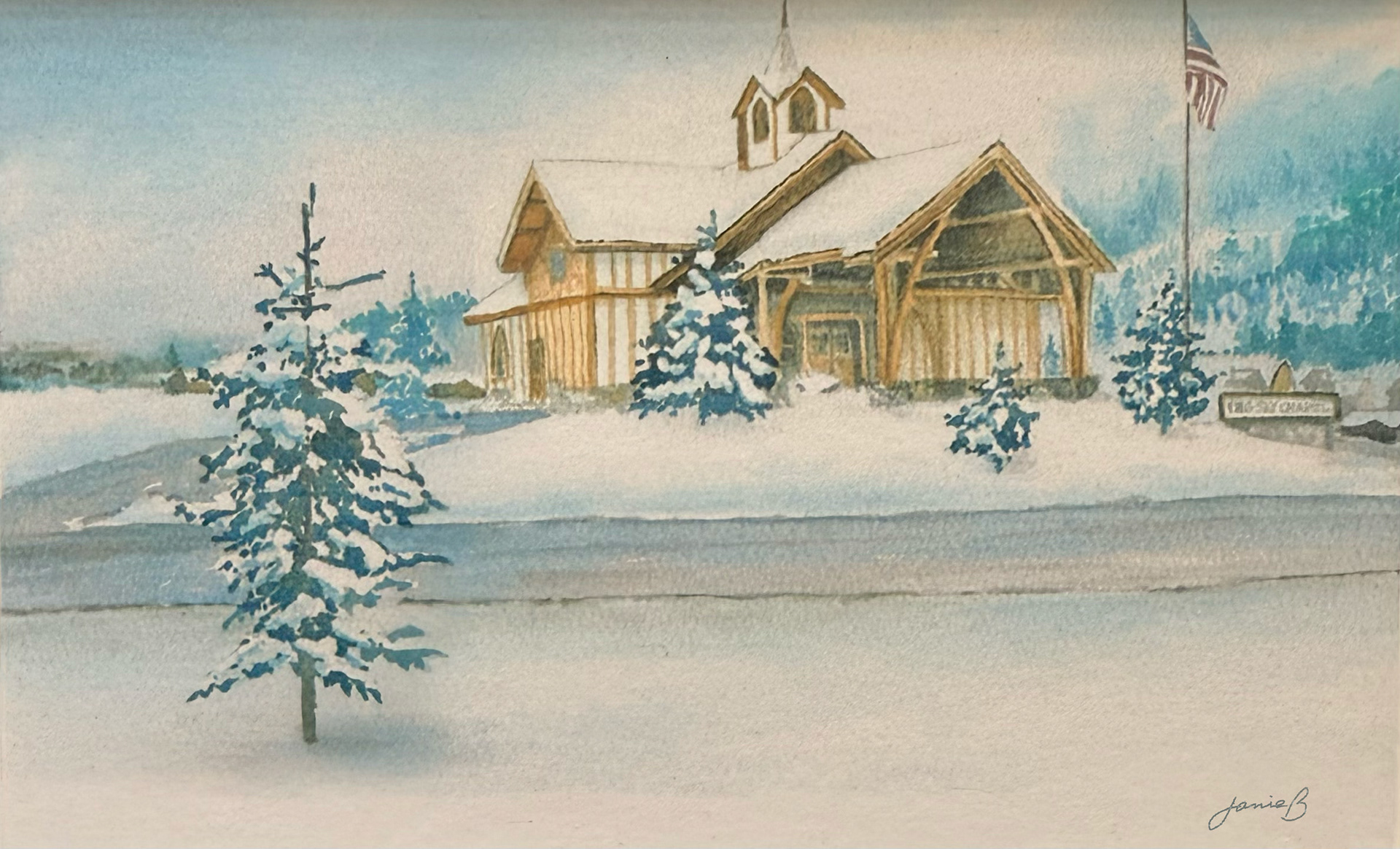 Church at Big Sky 8x10