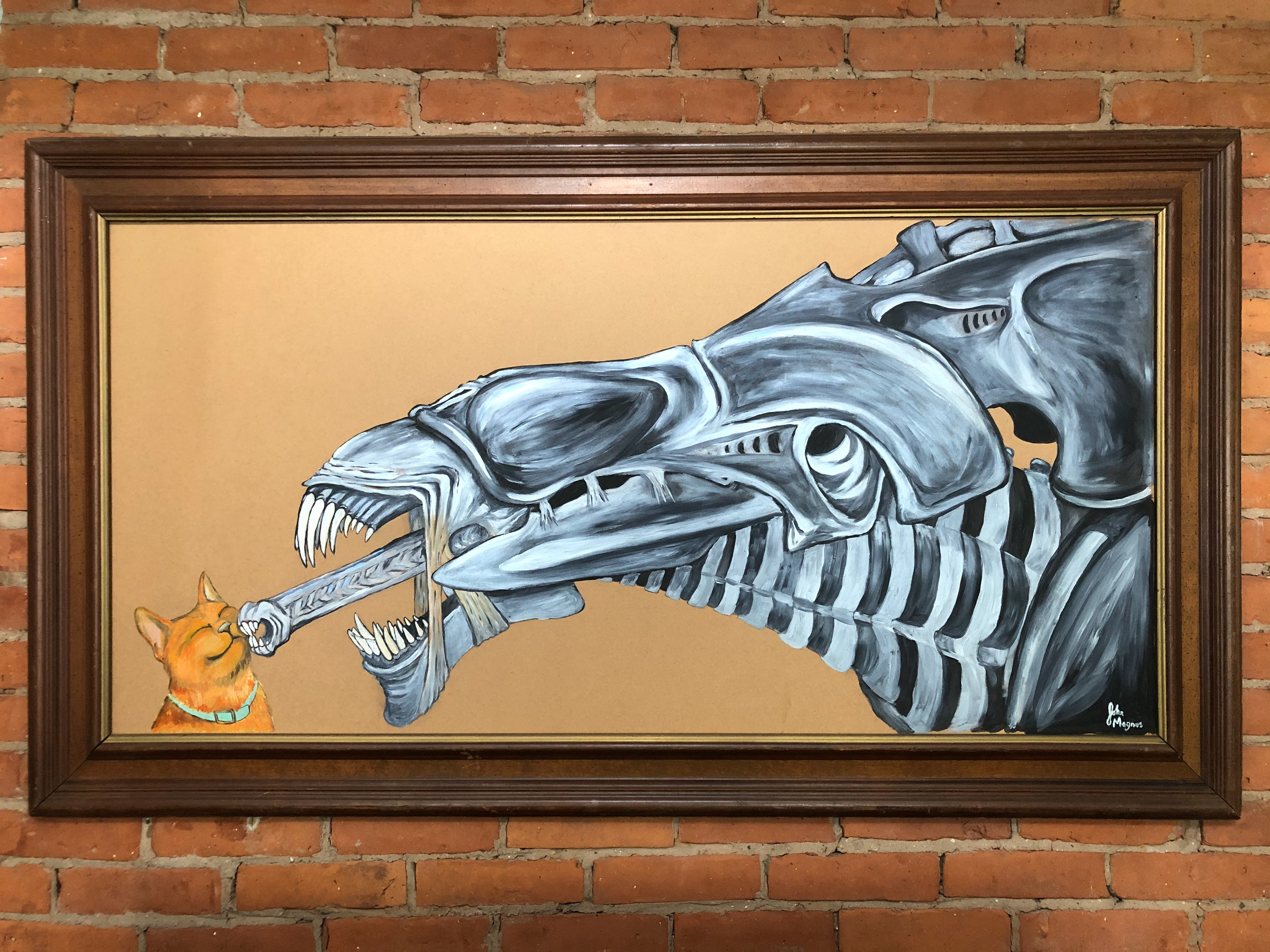Giger Fanatic Commission. Jonsey Boops. Acrylic Mantle Piece.