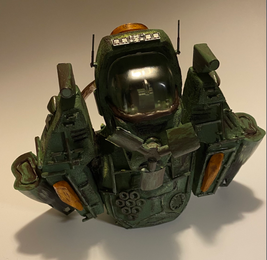 Added the final elements including a grimy wax compound to add some aging to the ship