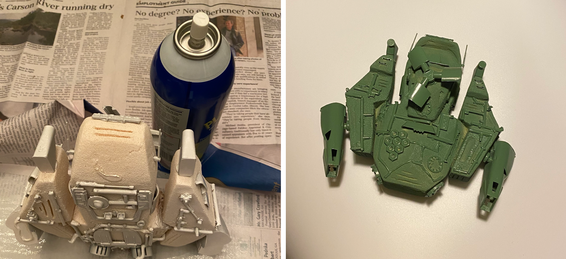 Coating the model in Plastidip before spray painting