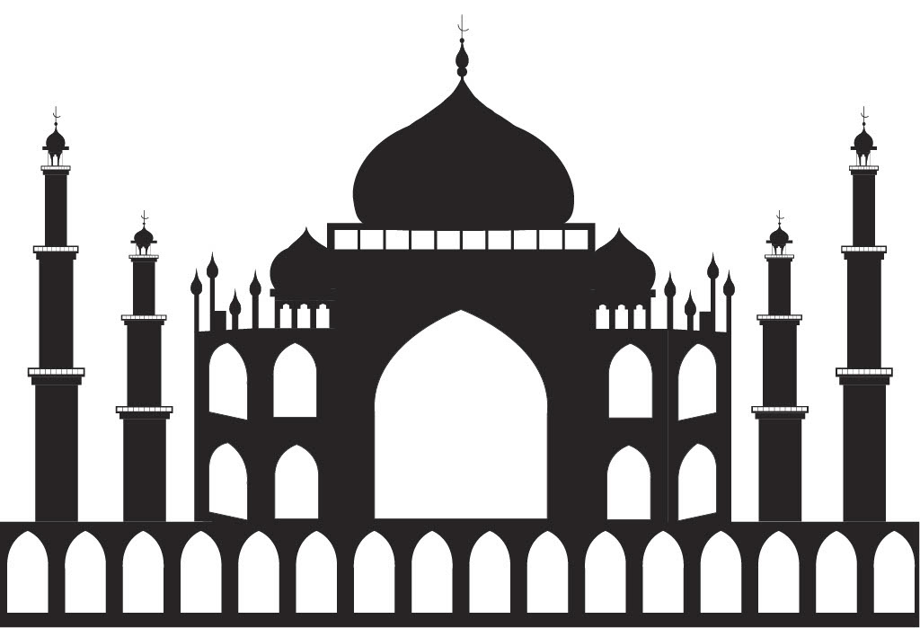 Hand drawing of the Taj Mahal in India