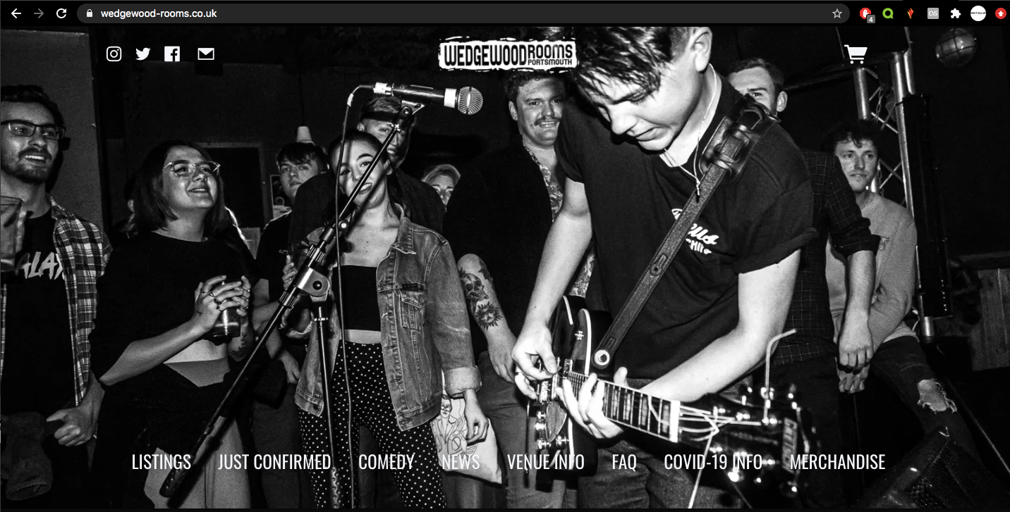 Wedgewood Rooms, Portsmouth Website (Band - Himalayas)