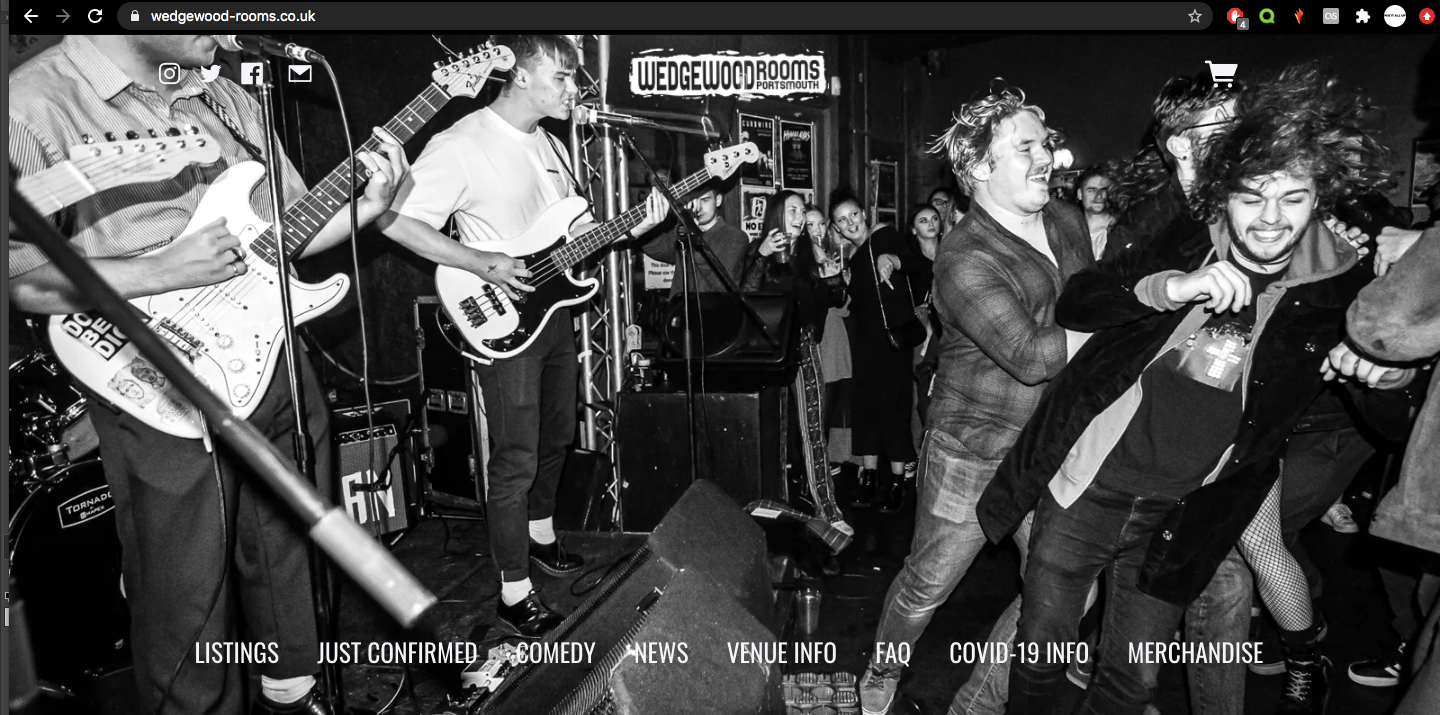 Wedgewood Rooms, Portsmouth Website (Band - Hallan)
