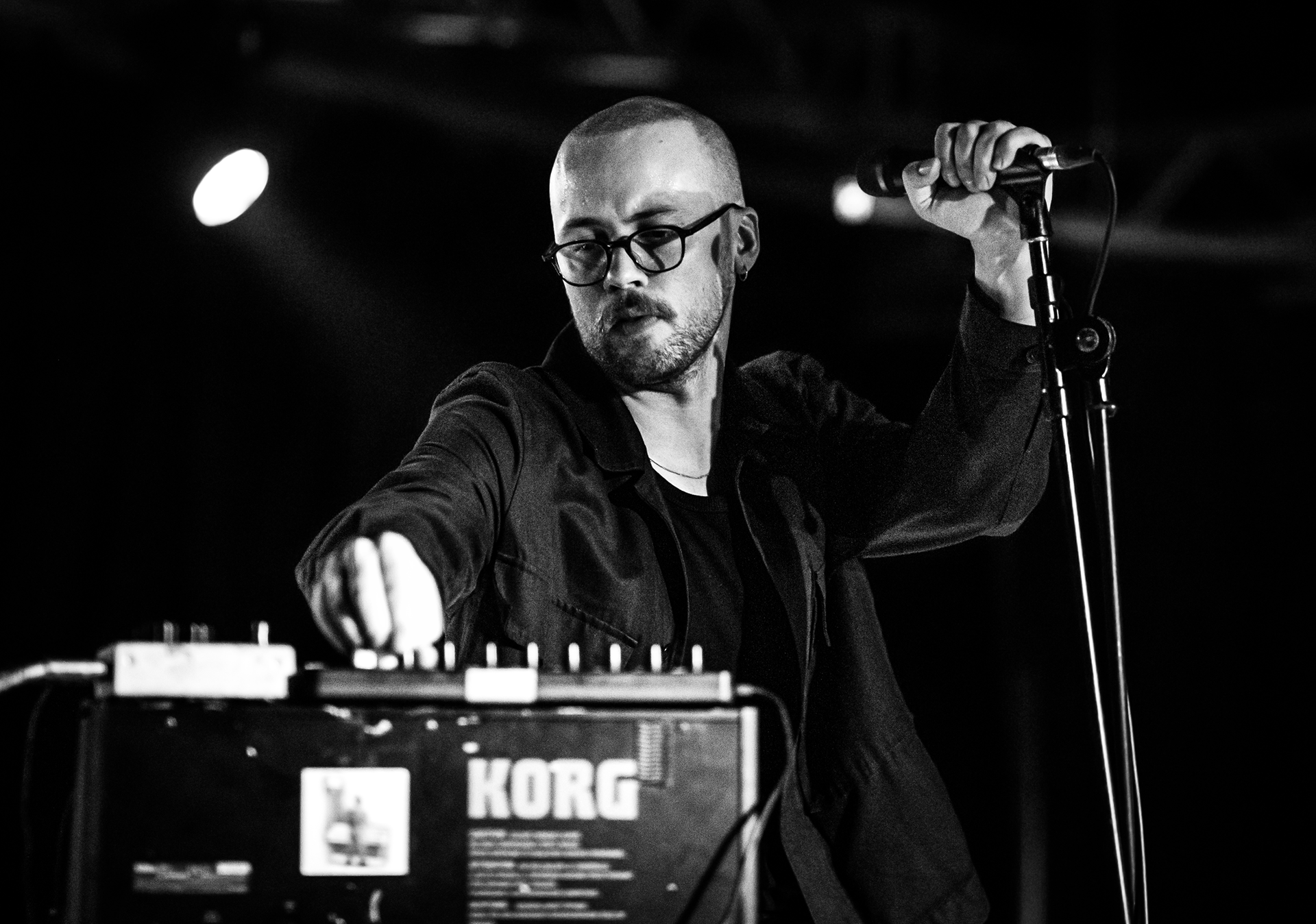 Michael Georgian performing live at Portsmouth Guildhall Studios.