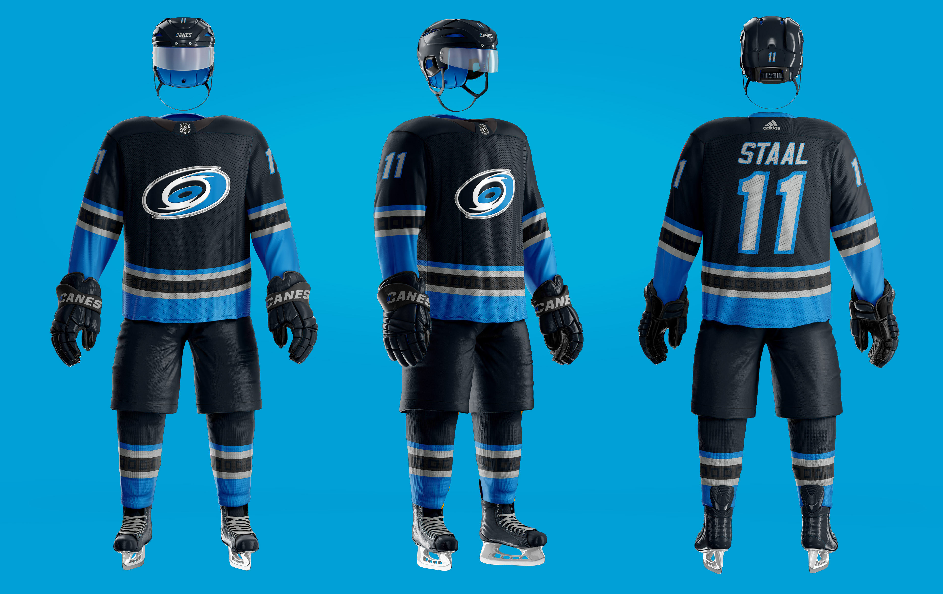 Full Hockey uniform concepts for the NFL Patriots and Eagles. : r