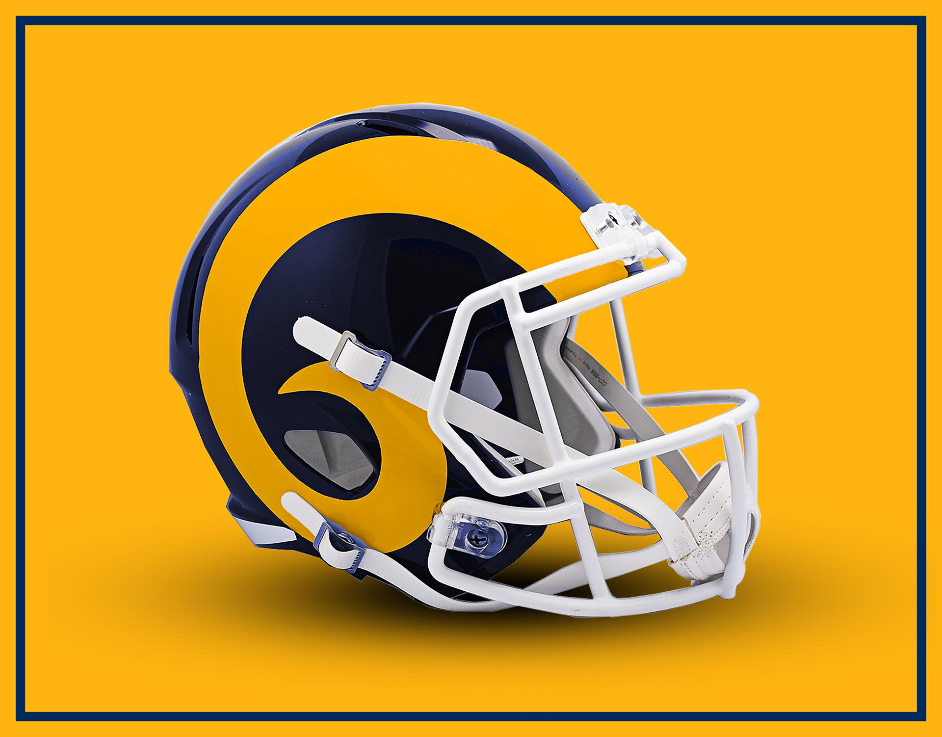 STL file NFL LOS ANGELES RAMS HELMET・Model to download and 3D