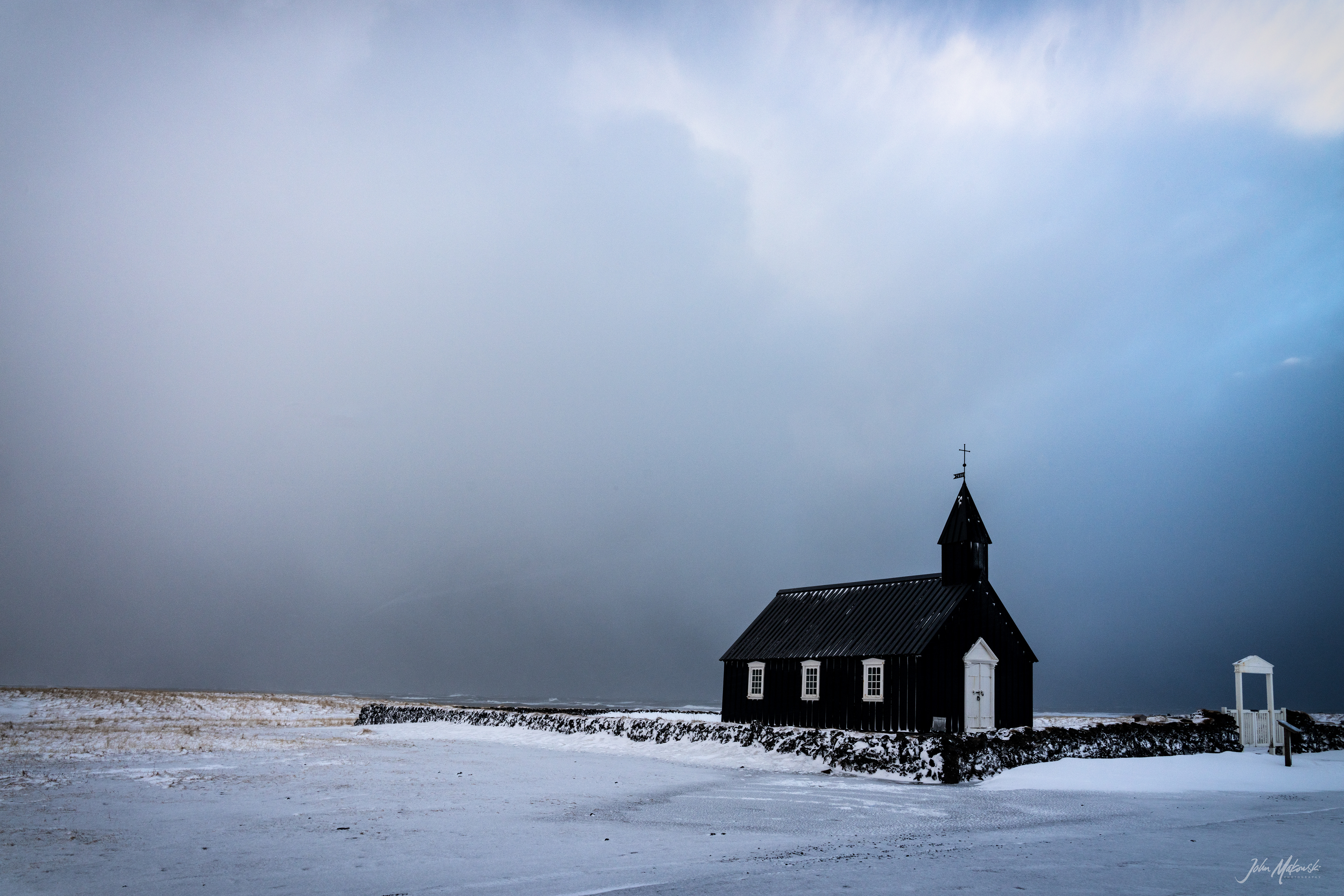 Búðakirkja (aka Black Church) a local parish church that dates back to 1703 on the south side of Snæfellsnes Peninsula.