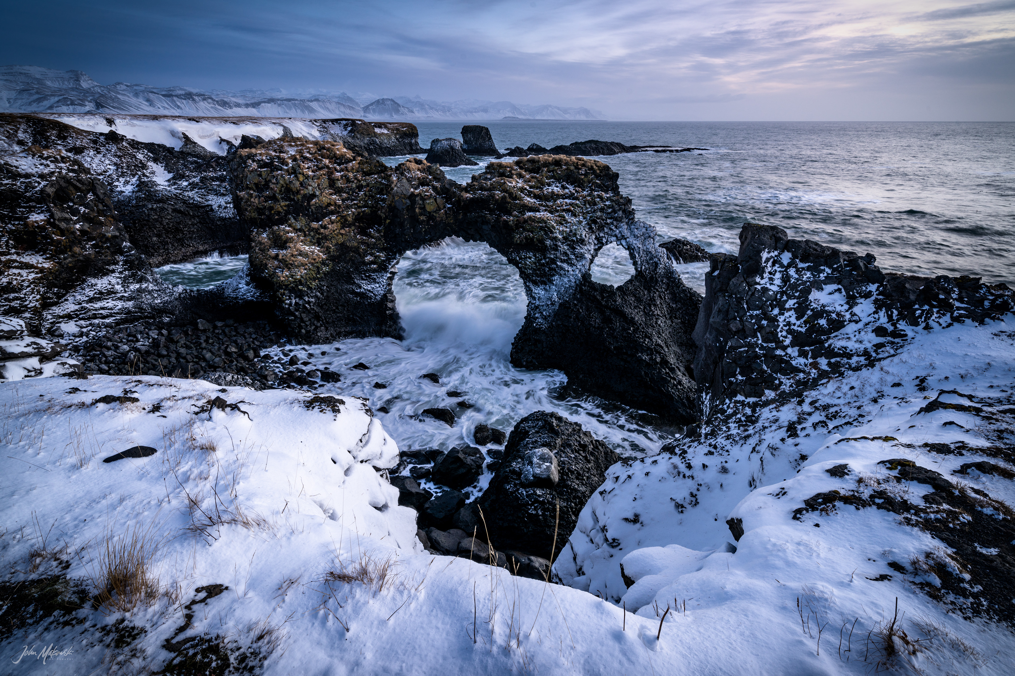 Gatklettur (Arch Rock) at Arnarstapi in western Iceland