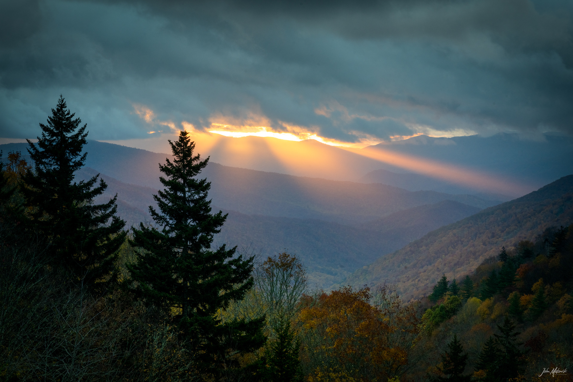 Sunrise on New Found Gap Road, Great Smoky Mountains National Park