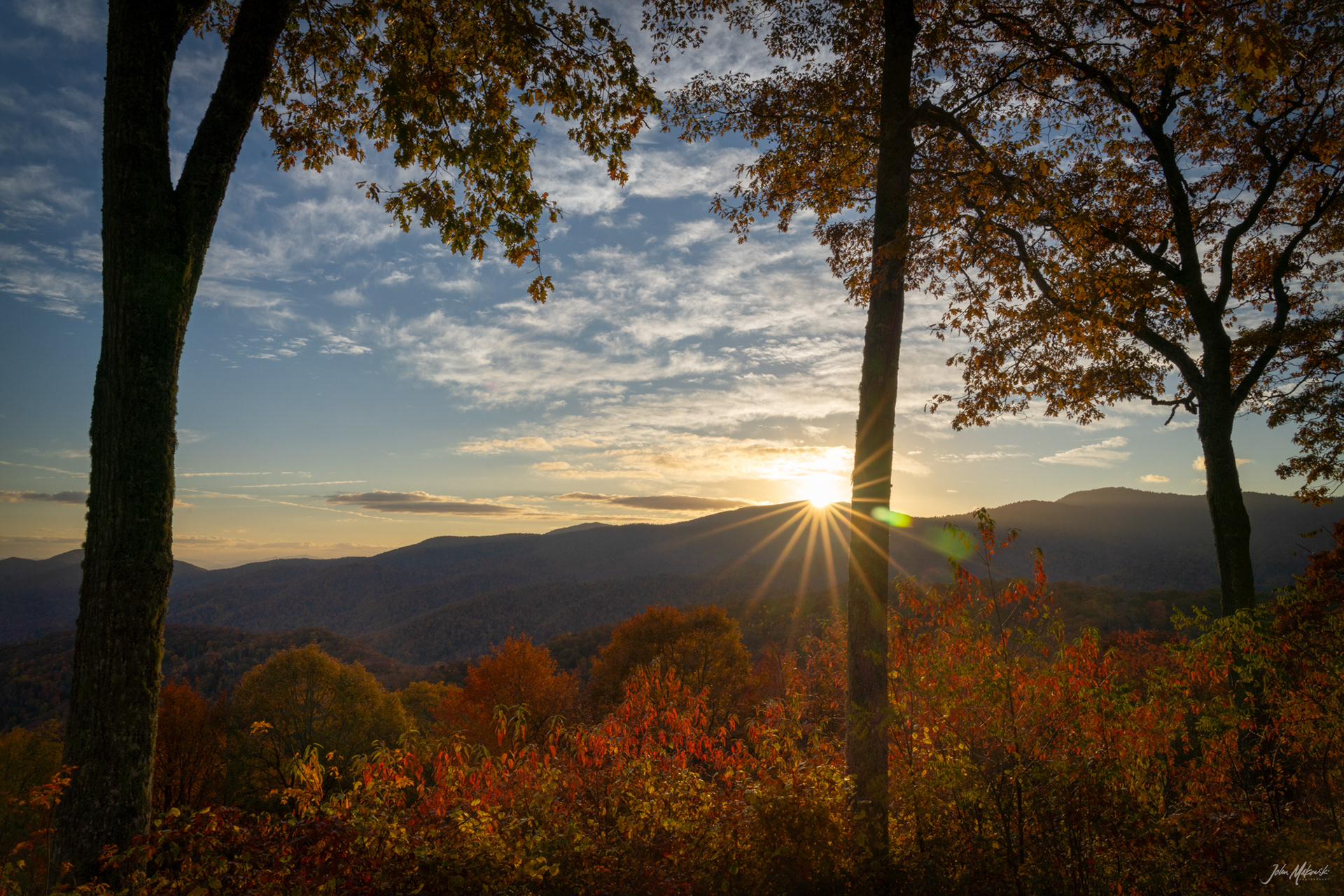 Sunset at Charles A Webb Overlook, Great Smoky Mountains National Park