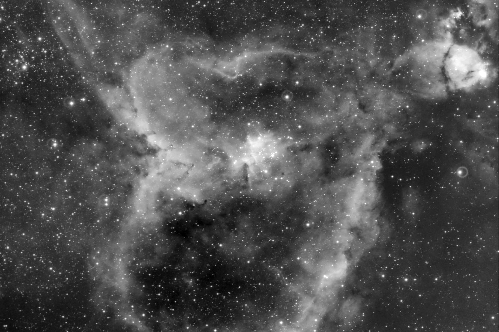 Le coeur et la tête de poisson-IC1805 et IC1795