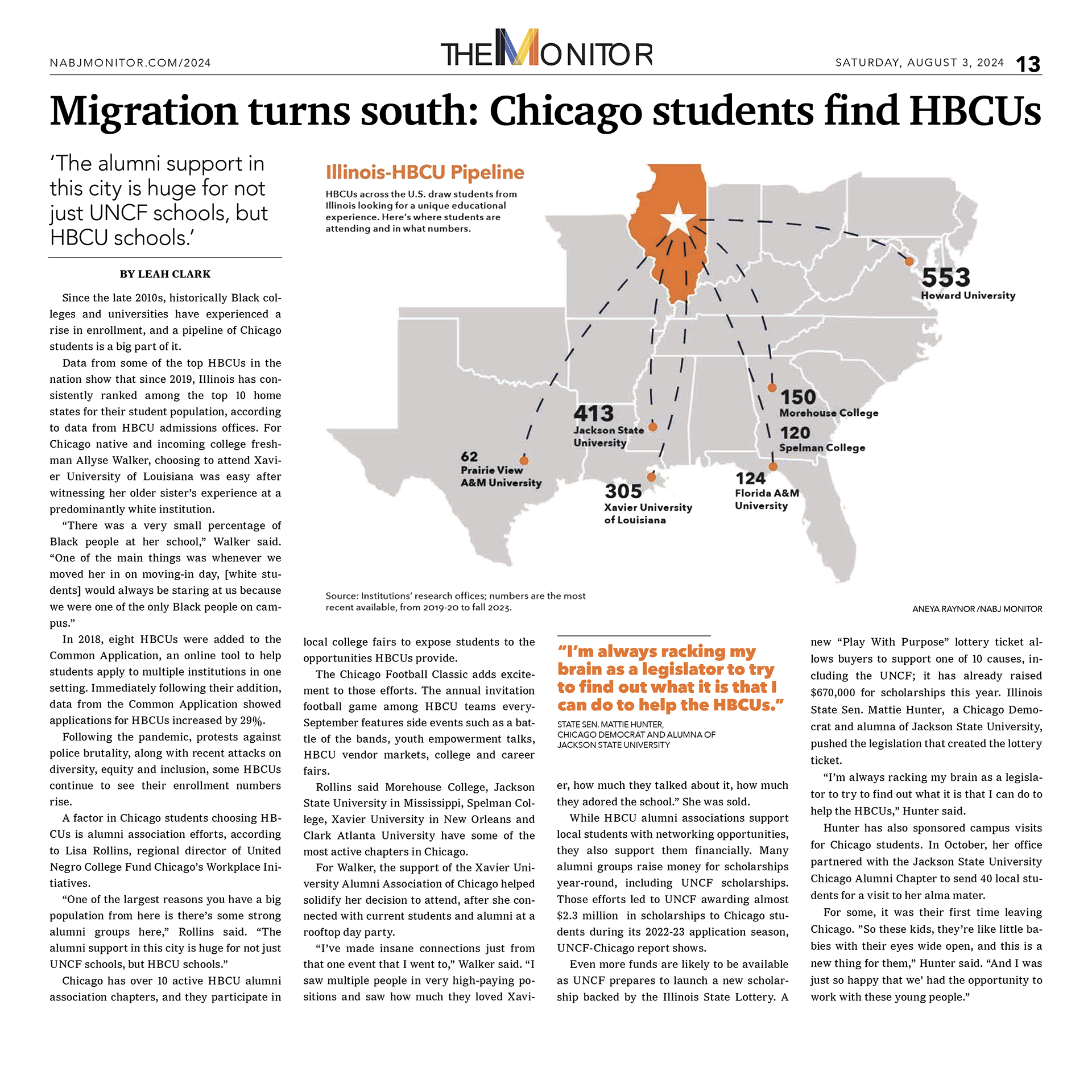 The Monitor | Illinois-HBCU Pipeline full page story