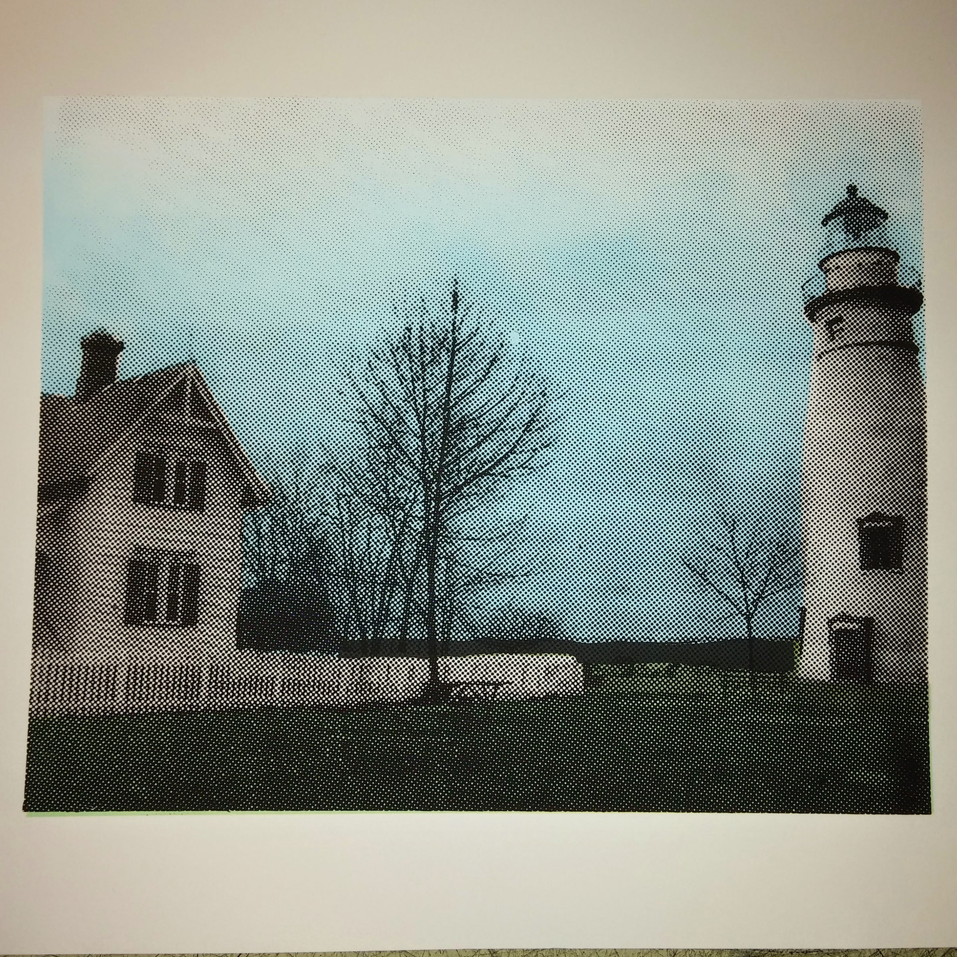 Newsprint Style Silkscreen Painted Print from original photo